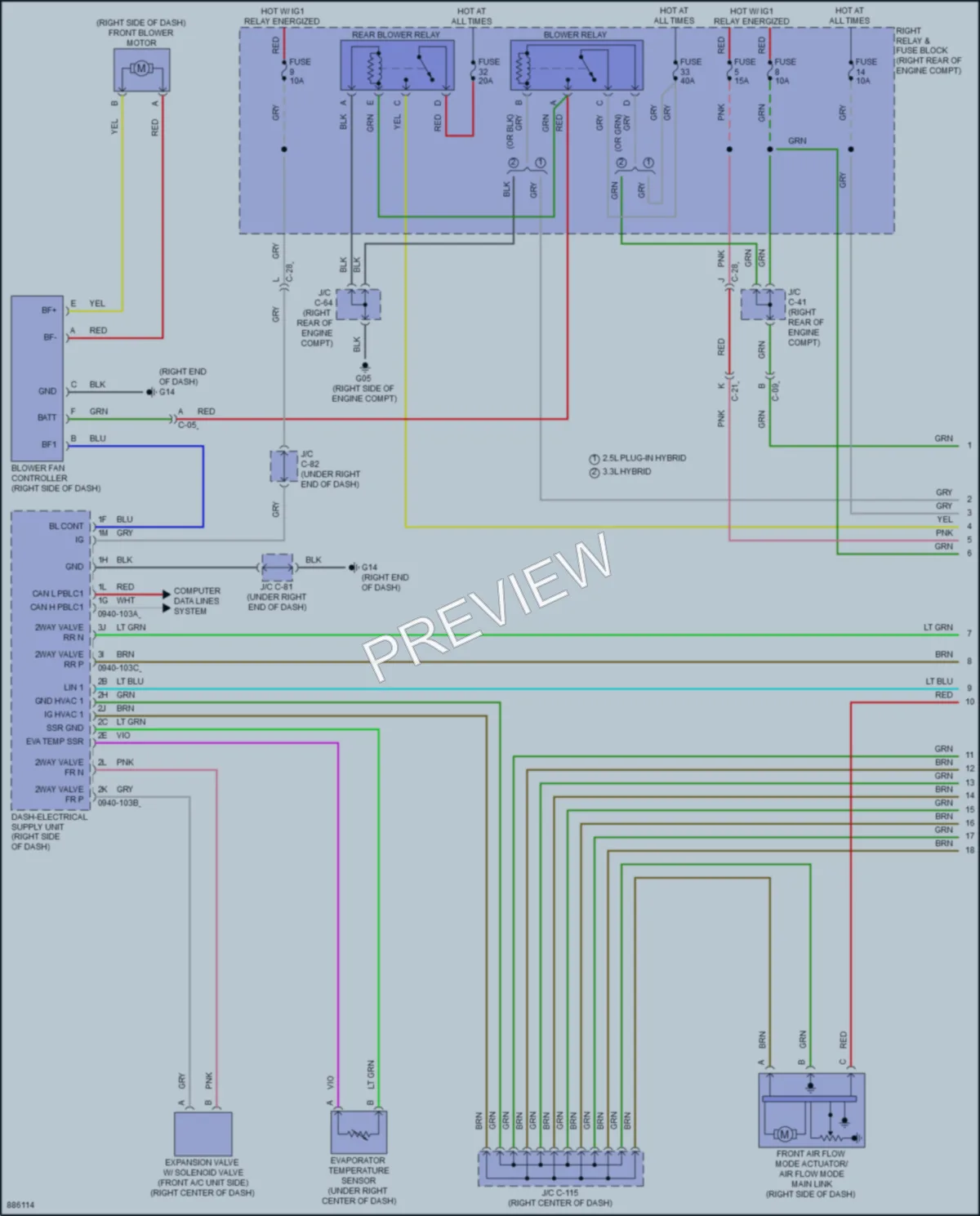 2024 Mazda CX90PlugIn Air Conditioning wiring diagram preview
