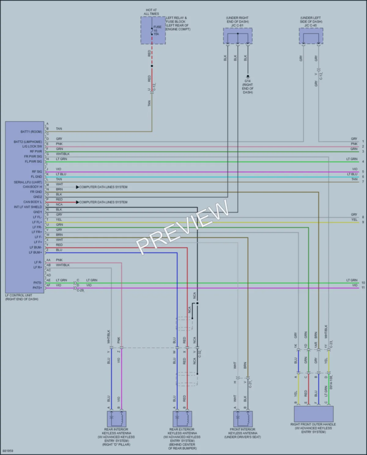 2024 Mazda CX90PlugIn Anti Theft wiring diagram preview