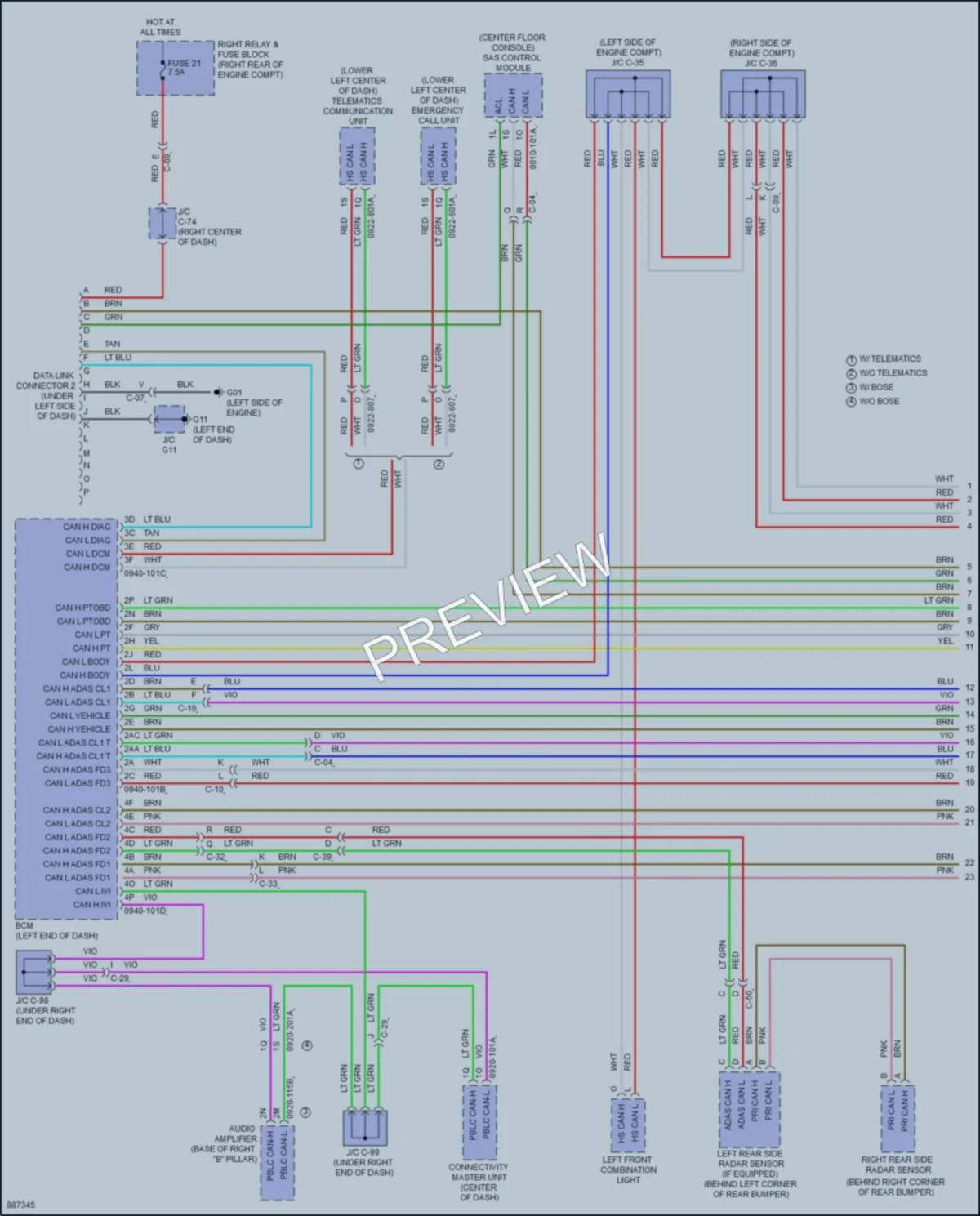 2024 Mazda CX90PlugIn Computer Data Lines wiring diagram preview