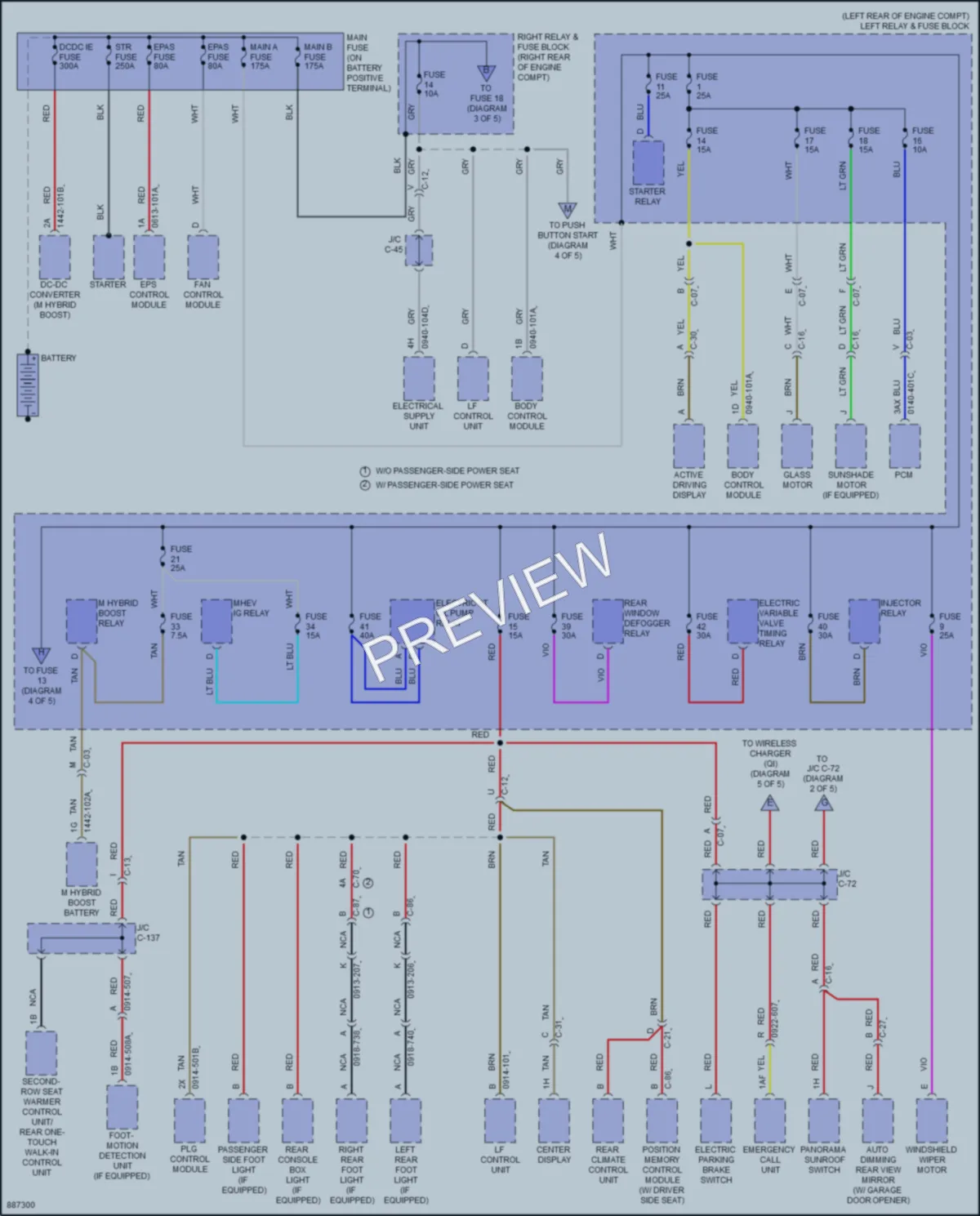 2024 Mazda CX90PlugIn Power Distribution wiring diagram preview
