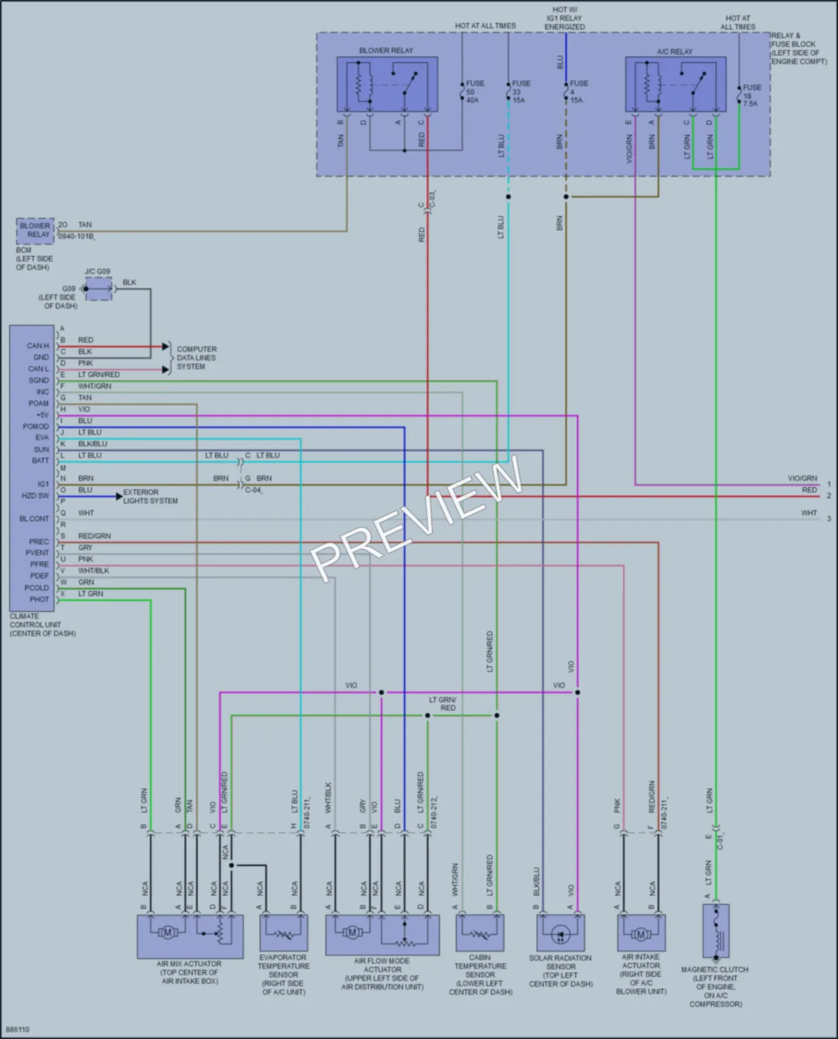 2024 Mazda MX5Miata Air Conditioning wiring diagram preview