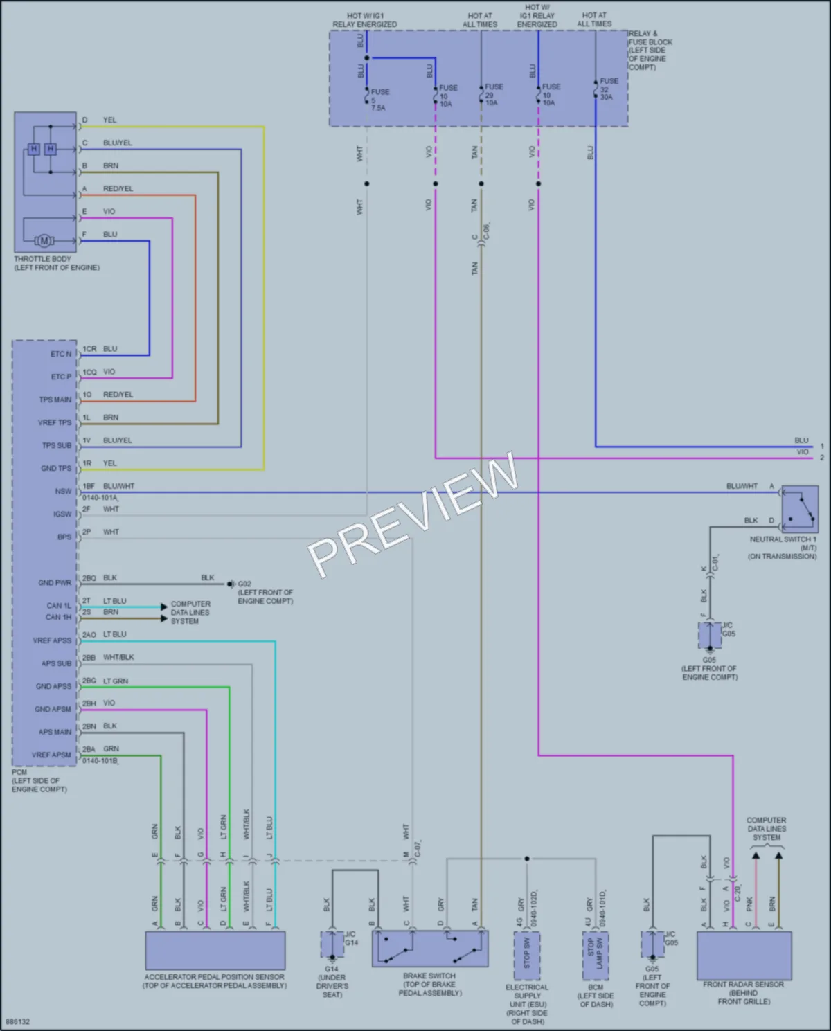 2024 Mazda MX5Miata Cruise Control wiring diagram preview