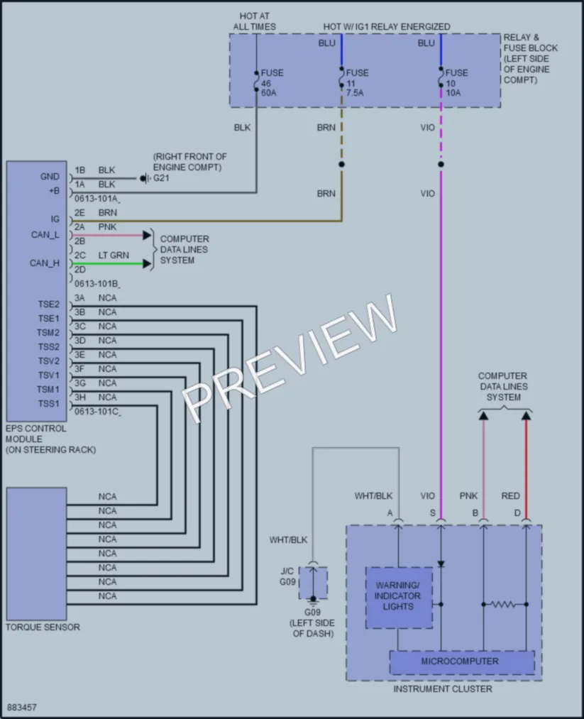 2024 Mazda MX5Miata Electronic Power Steering wiring diagram preview