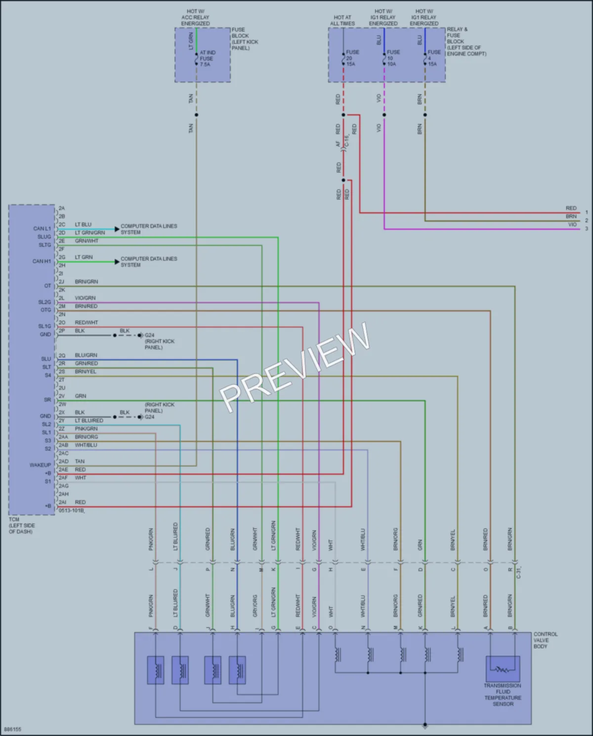 2024 Mazda MX5Miata Transmission wiring diagram preview