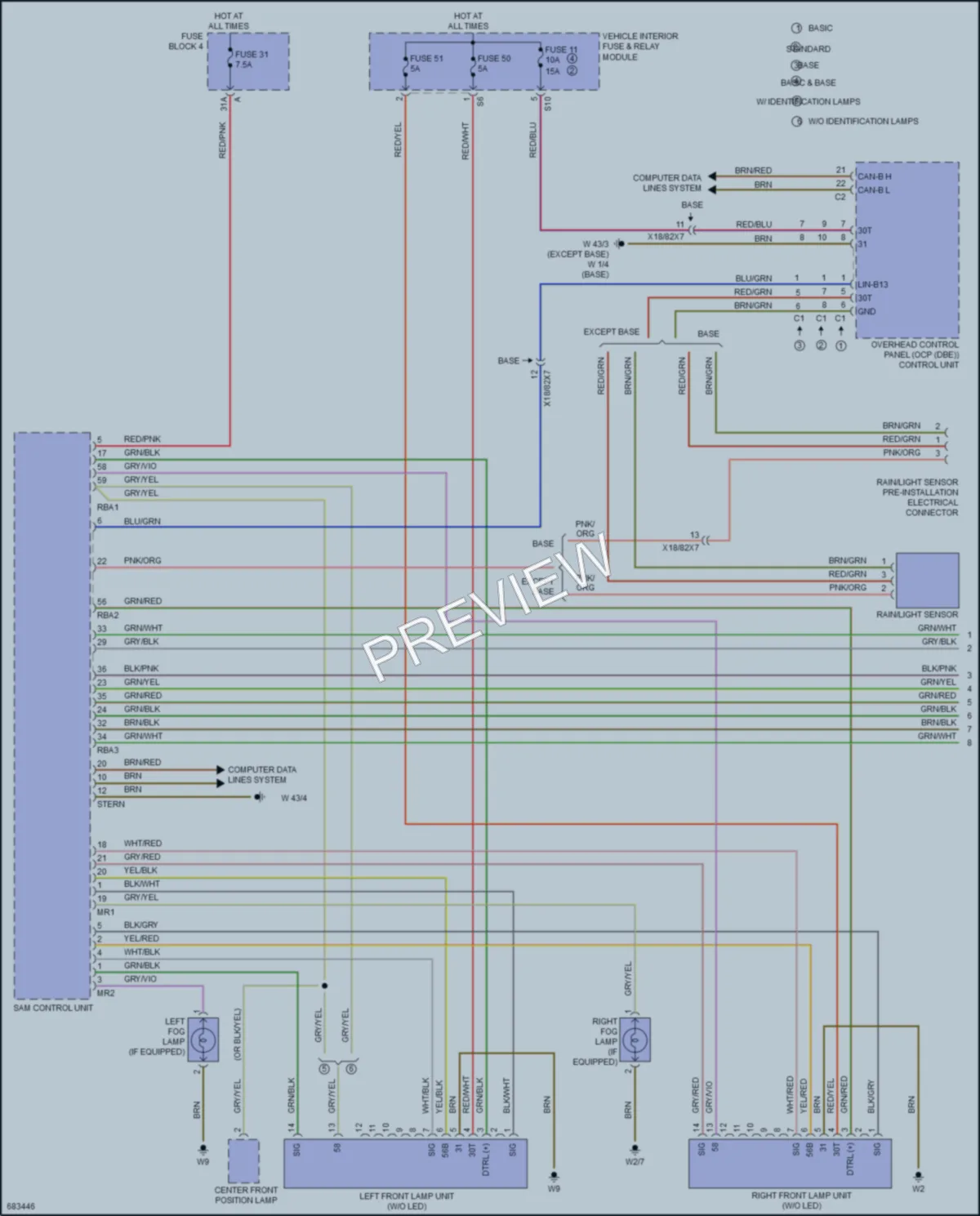 2024 MercedesBenz 2500Sprinter Headlights wiring diagram preview
