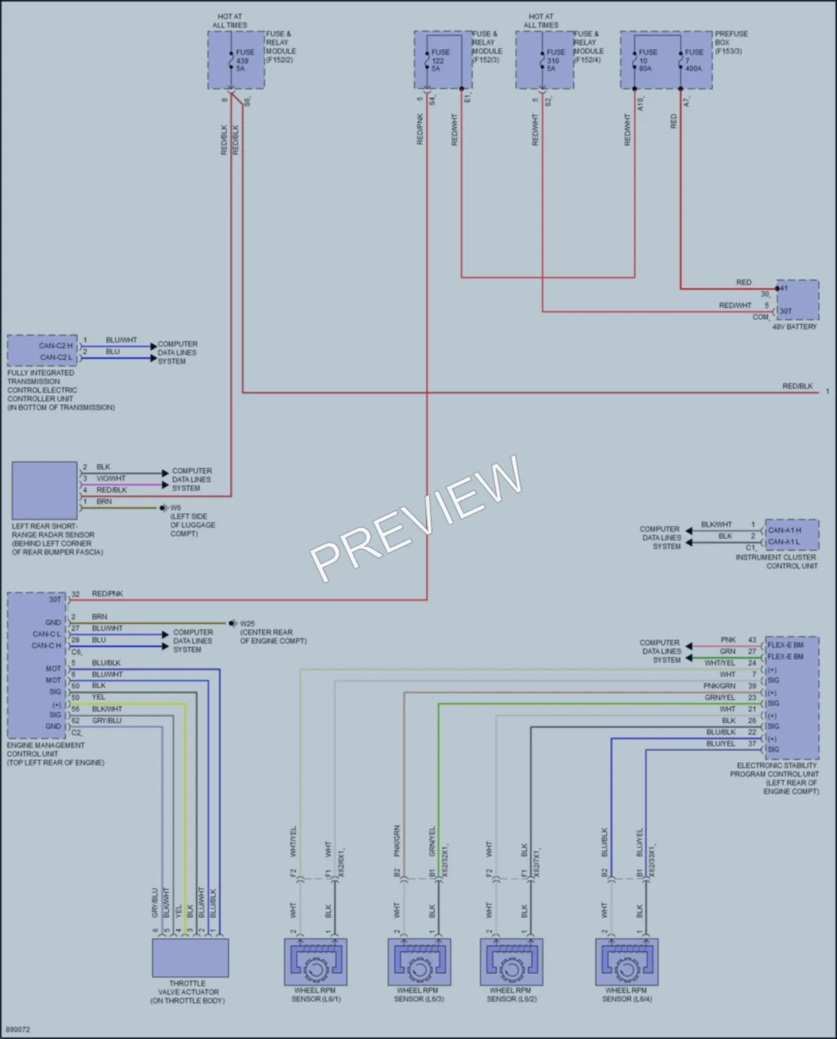 2024 MercedesBenz C300 Cruise Control wiring diagram preview