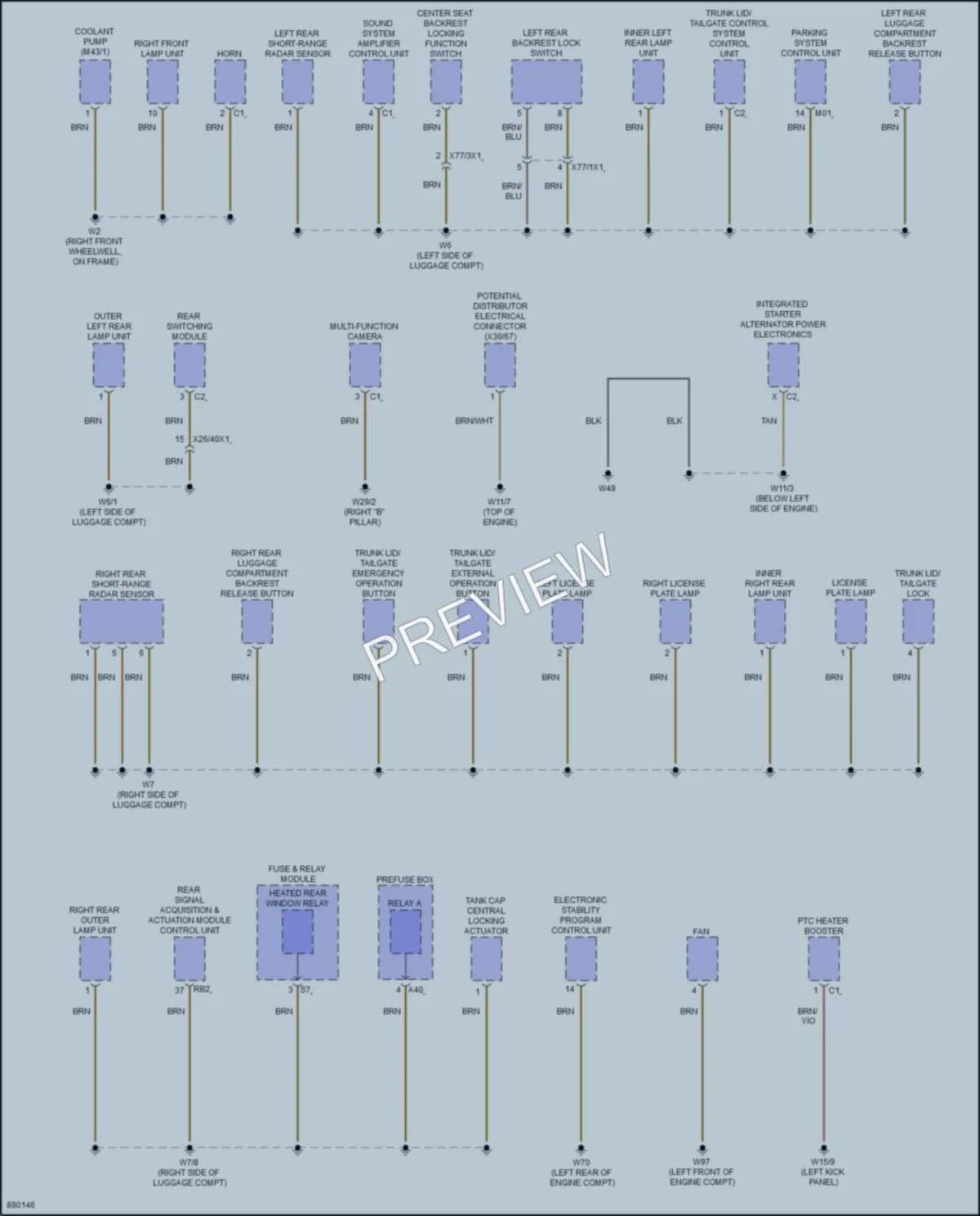 2024 MercedesBenz C300 Ground Distribution wiring diagram preview