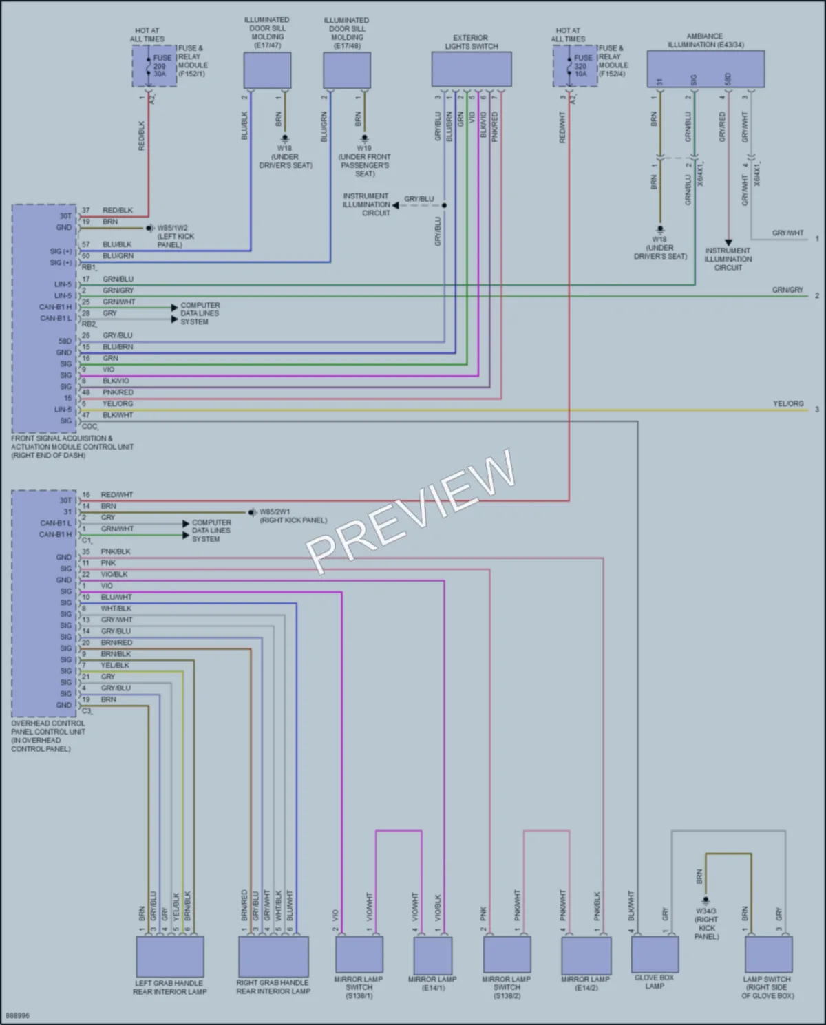 2024 MercedesBenz C300 Interior Lights wiring diagram preview