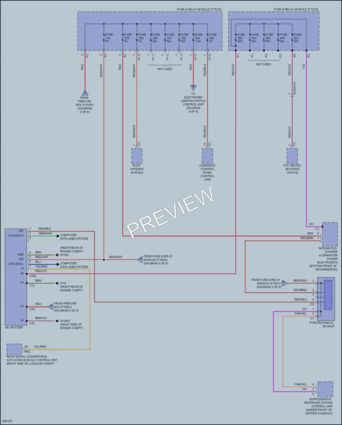 2024 MercedesBenz C300 Power Distribution wiring diagram preview