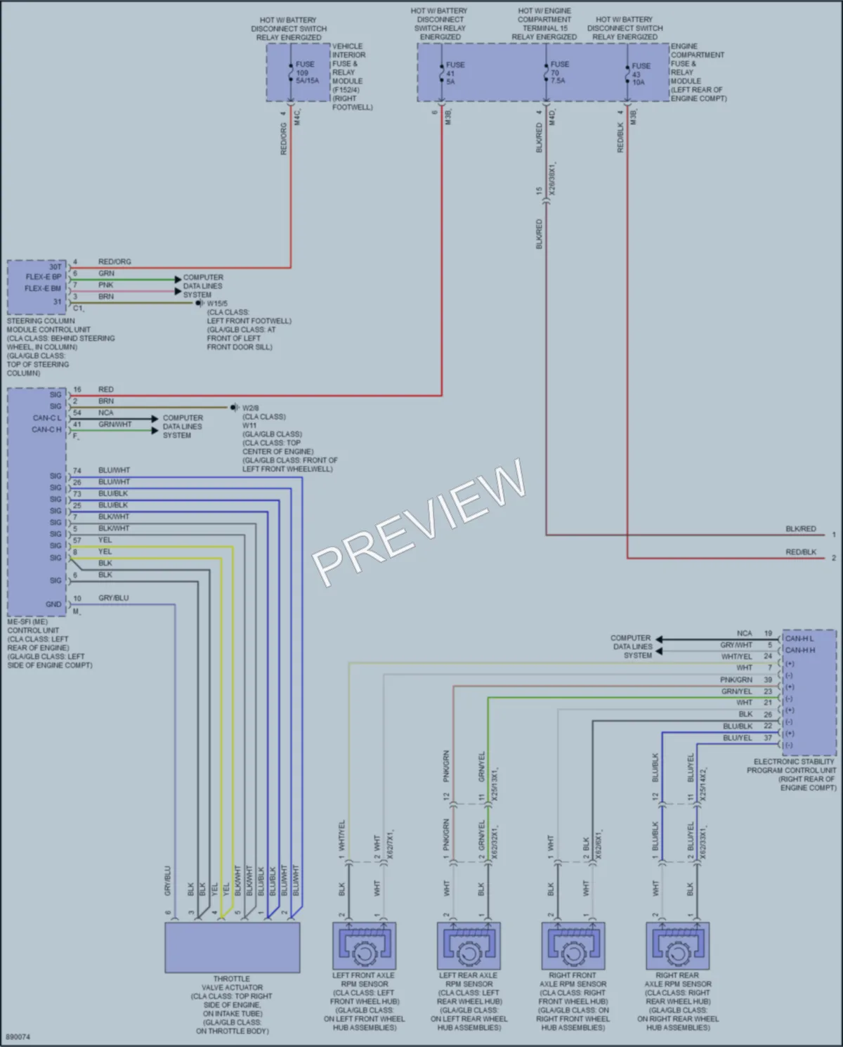2024 MercedesBenz CLA250 Cruise Control wiring diagram preview