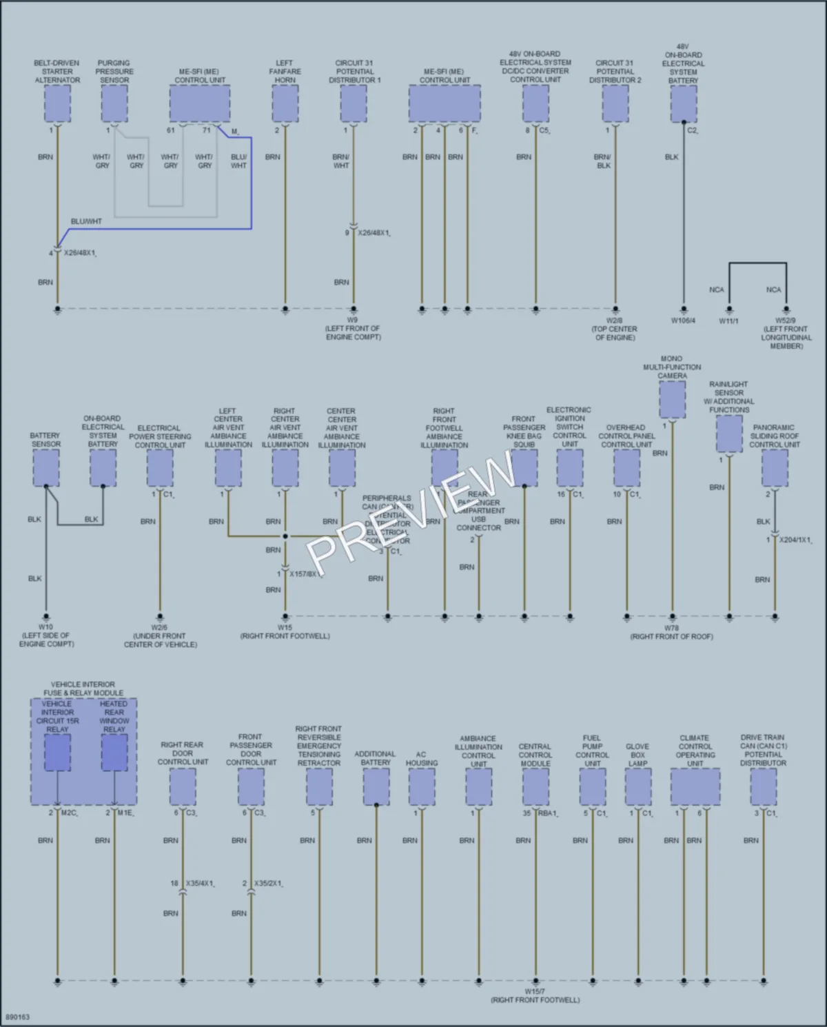 2024 MercedesBenz CLA250 Ground Distribution wiring diagram preview