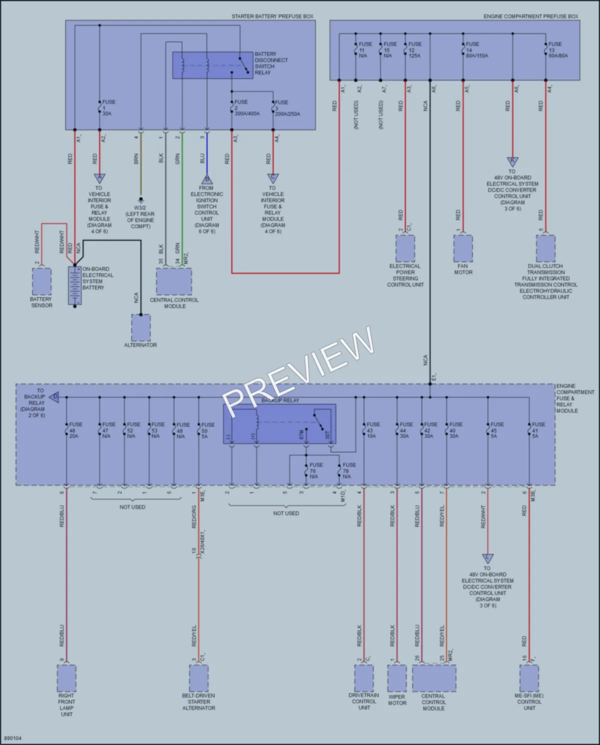 2024 MercedesBenz CLA250 Power Distribution wiring diagram preview