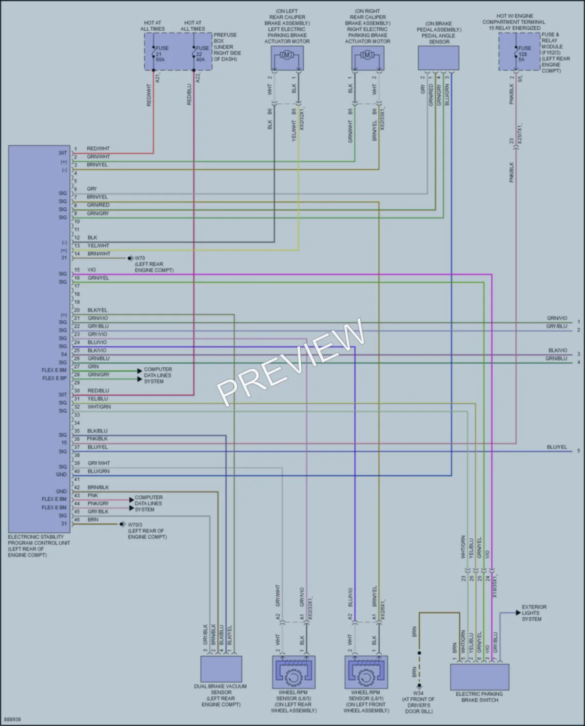 2024 MercedesBenz E350 Anti Lock Brakes wiring diagram preview