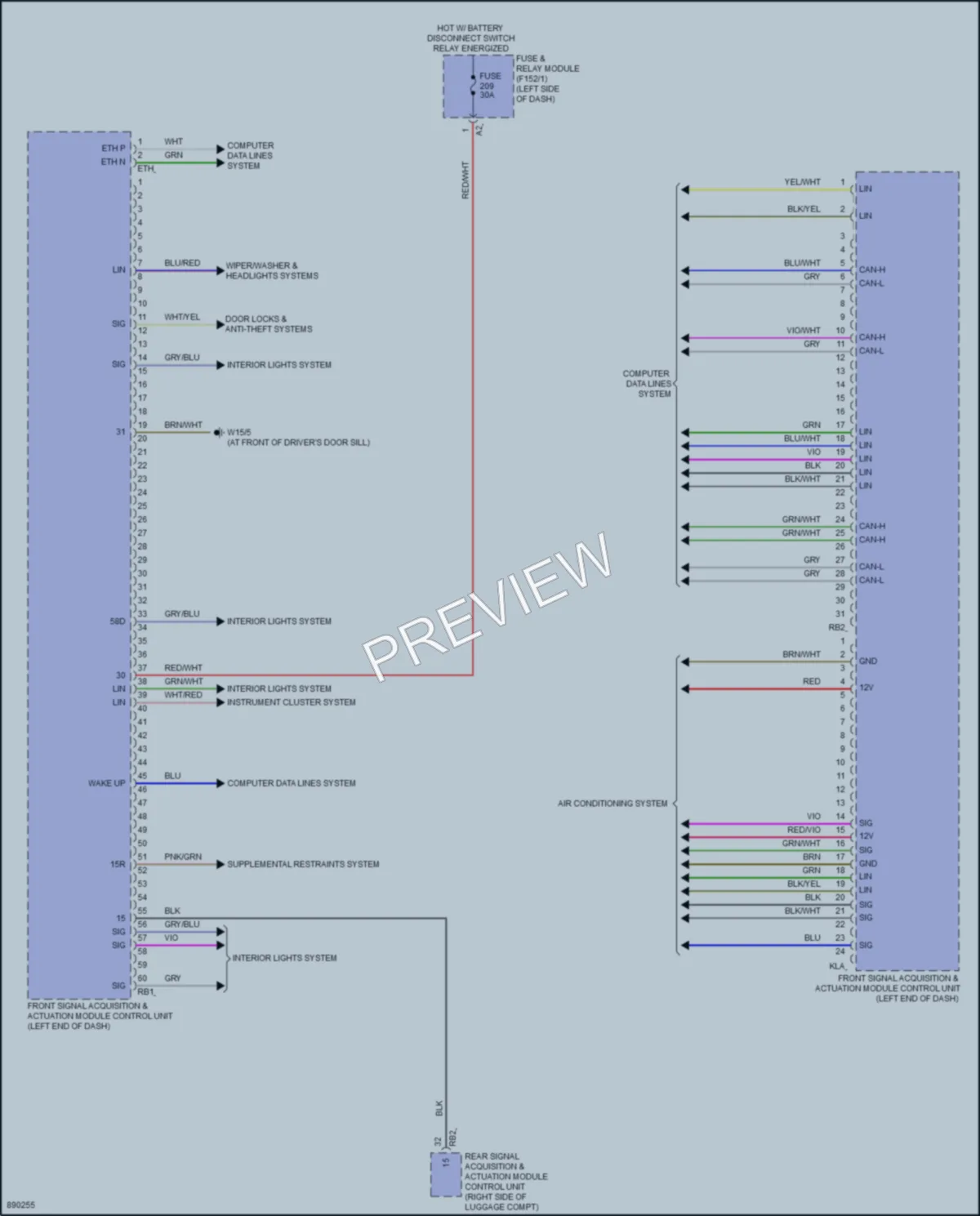 2024 MercedesBenz E350 Body Control Modules wiring diagram preview