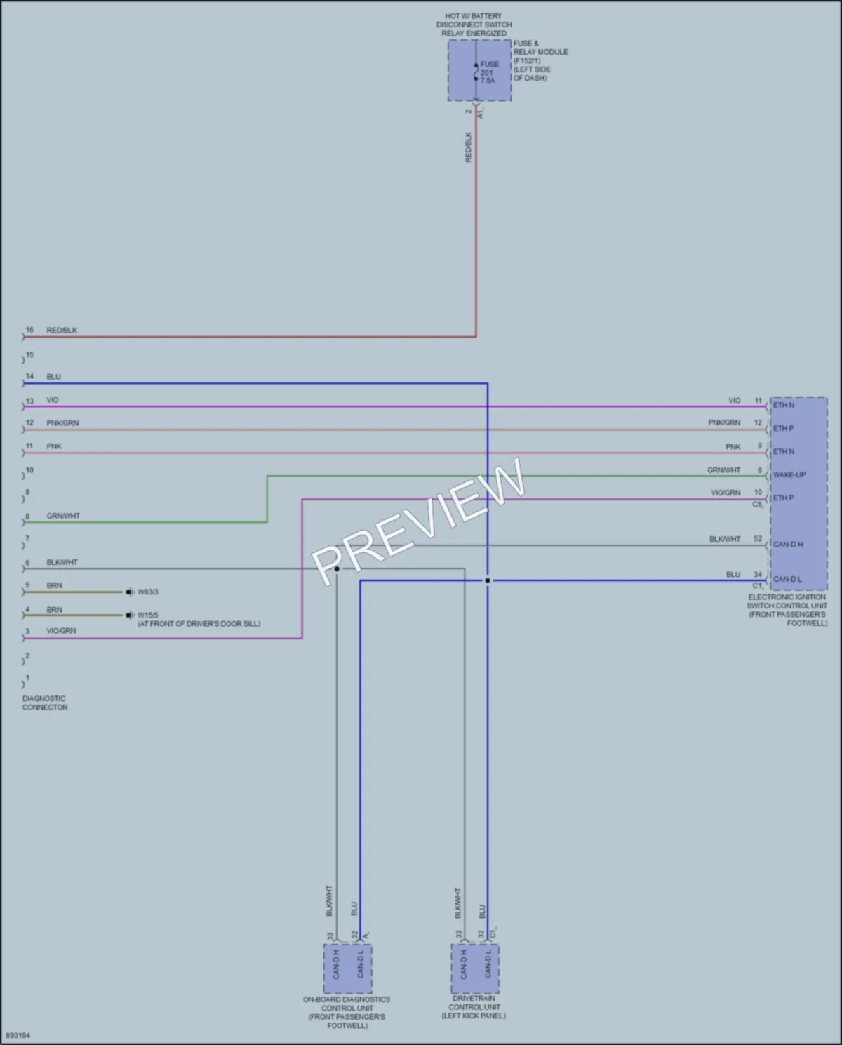 2024 MercedesBenz E350 Computer Data Lines wiring diagram preview
