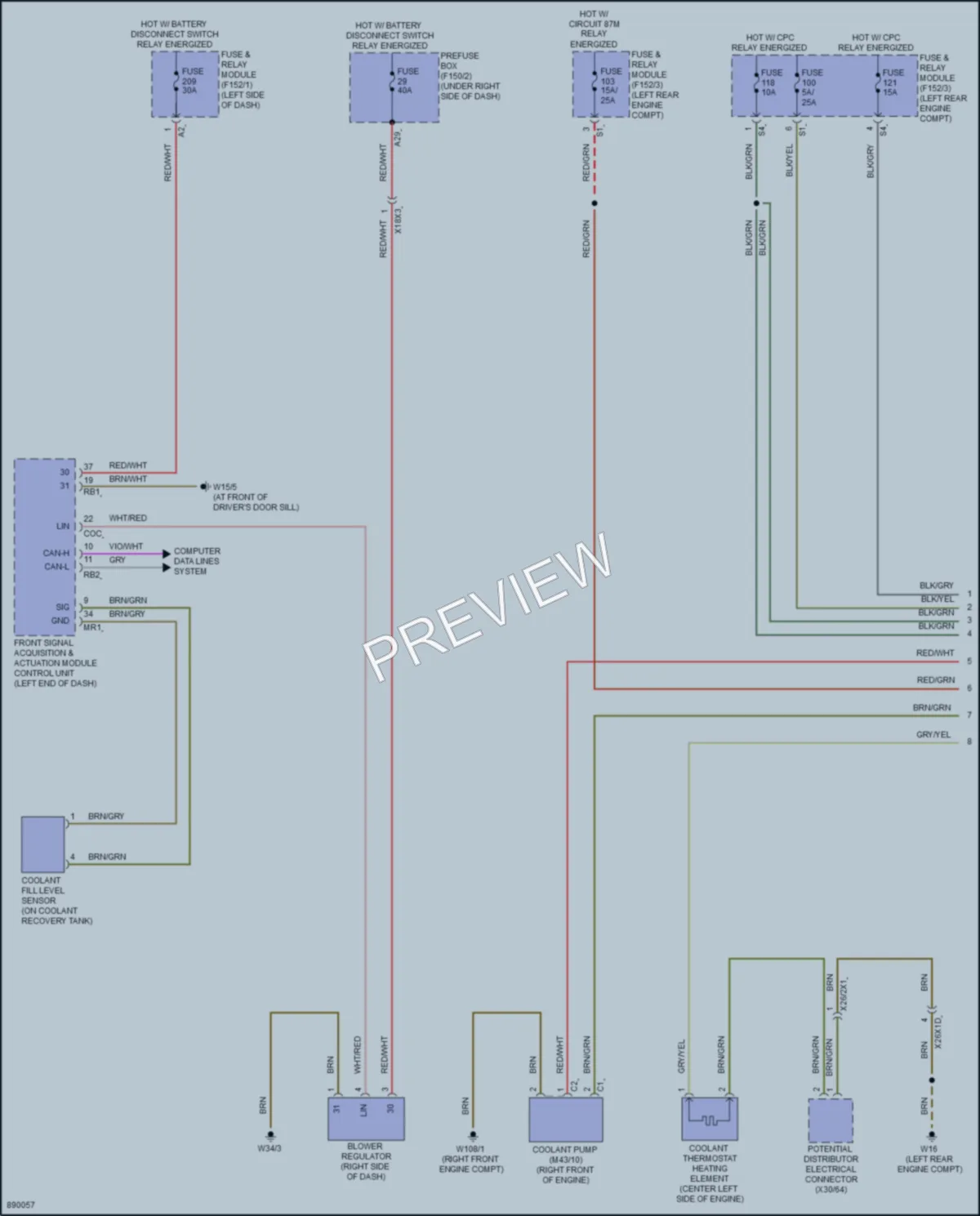 2024 MercedesBenz E350 Cooling Fan wiring diagram preview