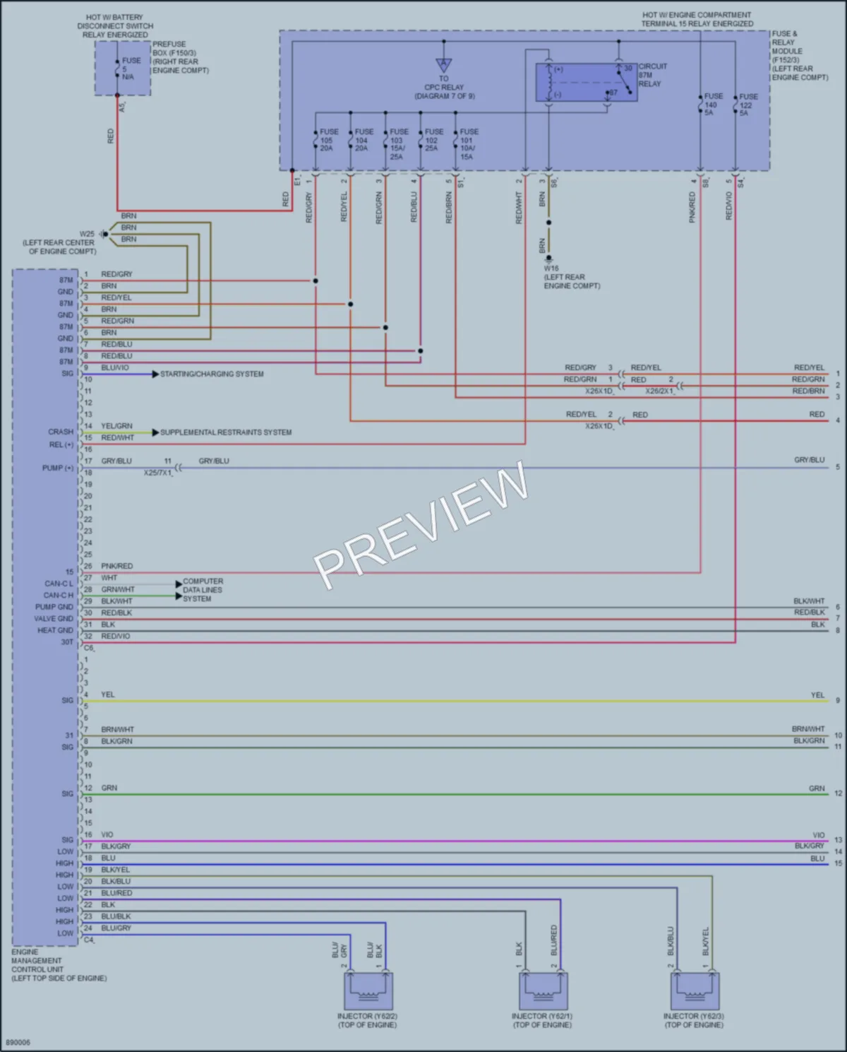 2024 MercedesBenz E350 Engine Performance wiring diagram preview
