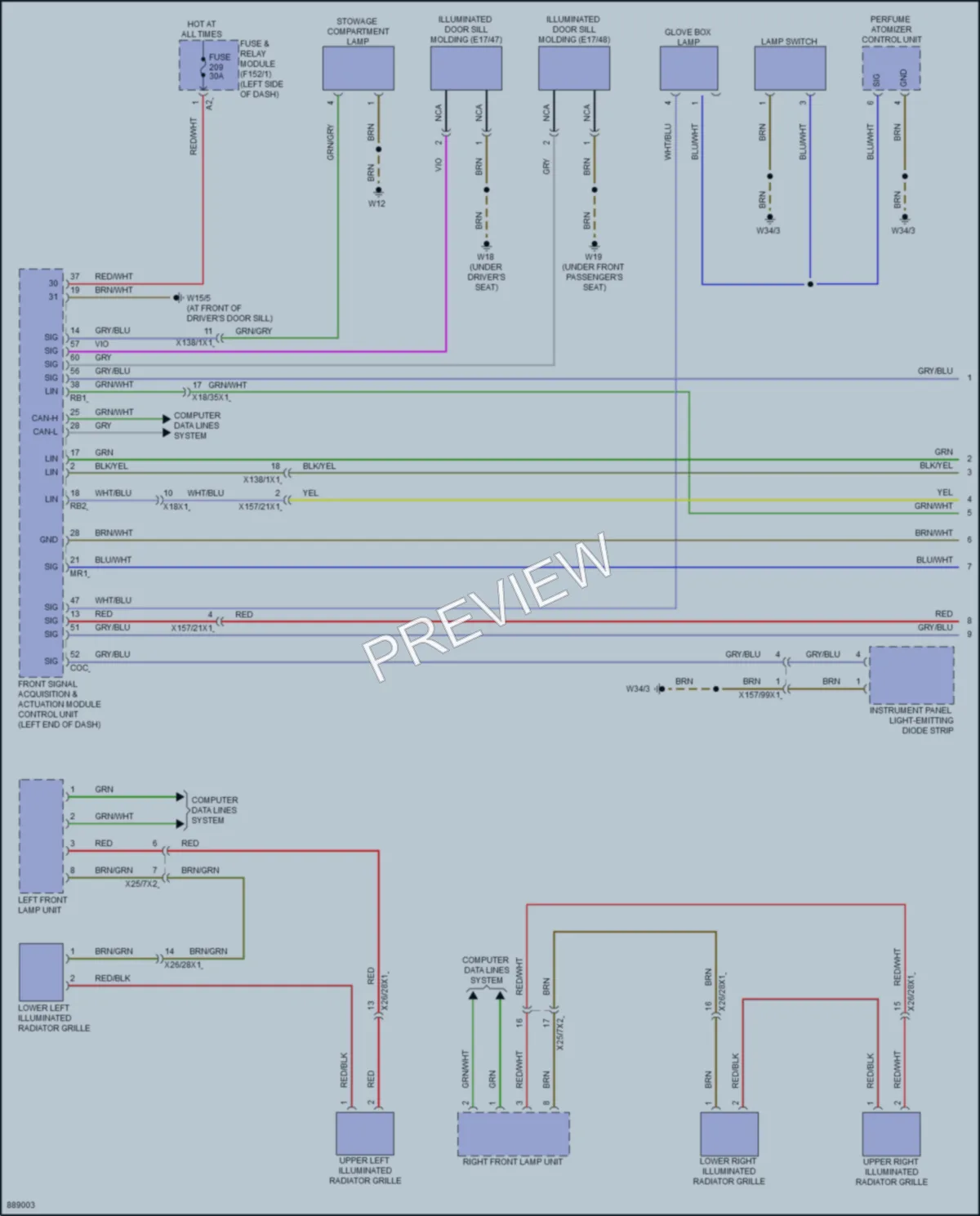 2024 MercedesBenz E350 Interior Lights wiring diagram preview