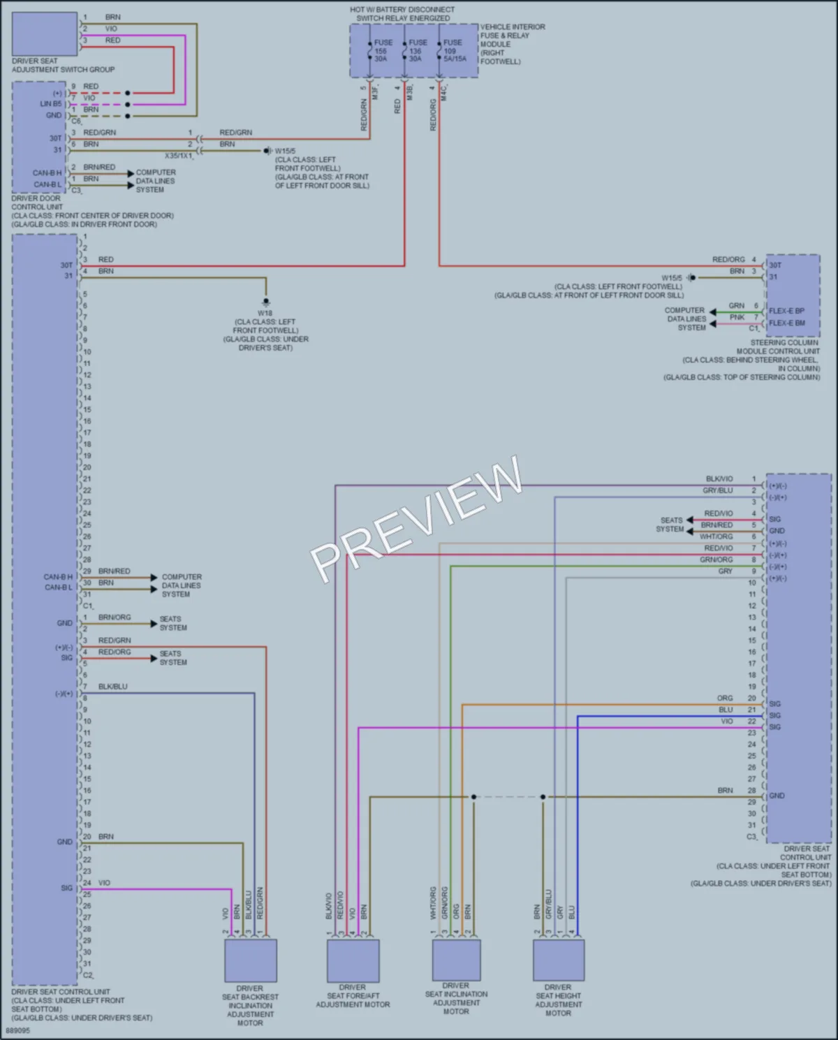 2024 MercedesBenz GLA250 Memory Systems wiring diagram preview