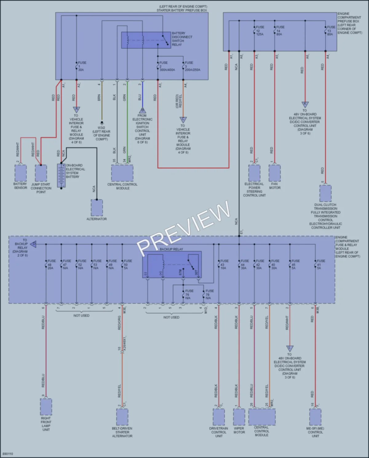 2024 MercedesBenz GLA250 Power Distribution wiring diagram preview