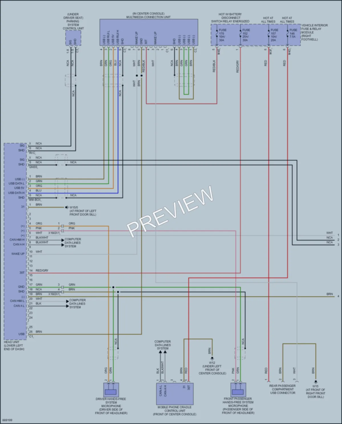 2024 MercedesBenz GLA250 Radio wiring diagram preview