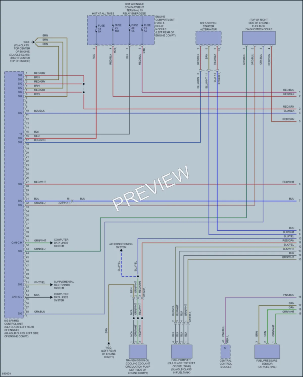 2024 MercedesBenz GLB250 Engine Performance wiring diagram preview