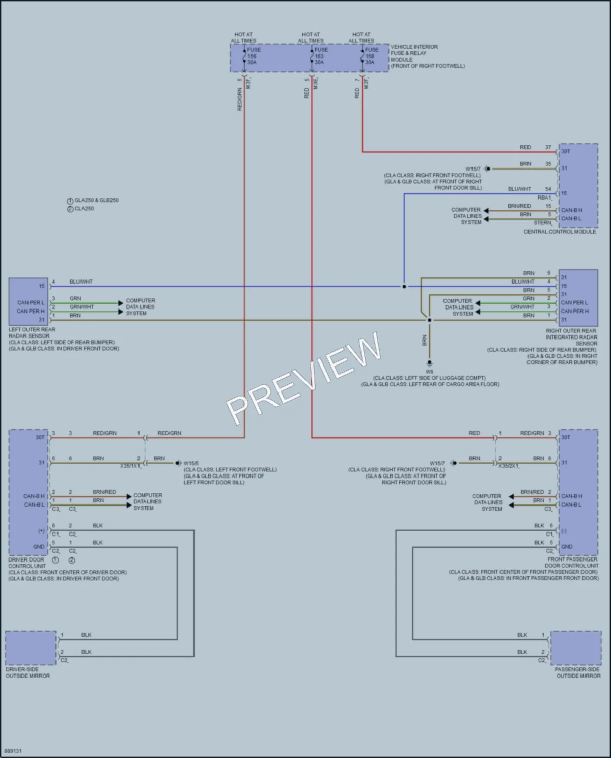 2024 MercedesBenz GLB250 Navigation wiring diagram preview