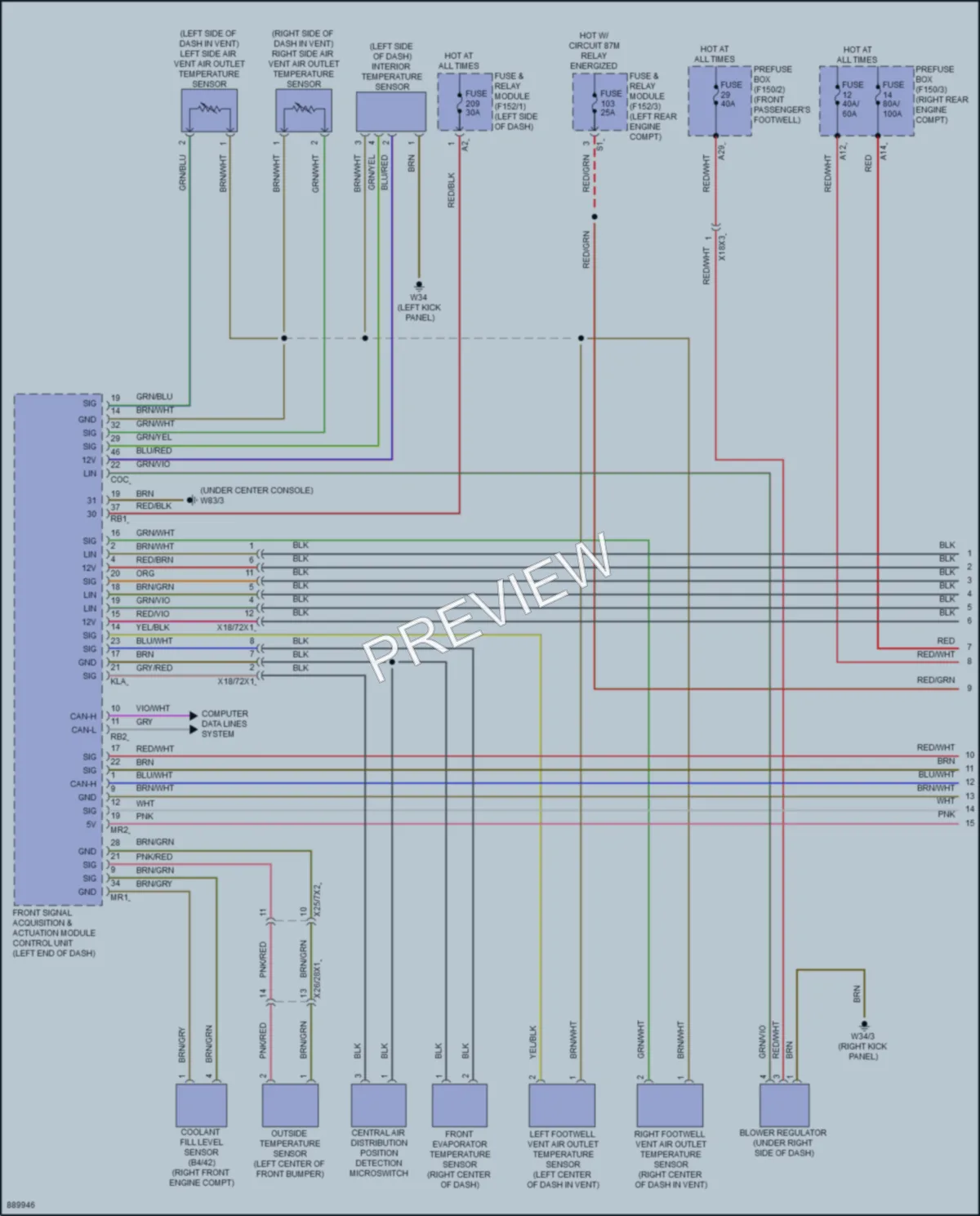 2024 MercedesBenz GLC300 Air Conditioning wiring diagram preview
