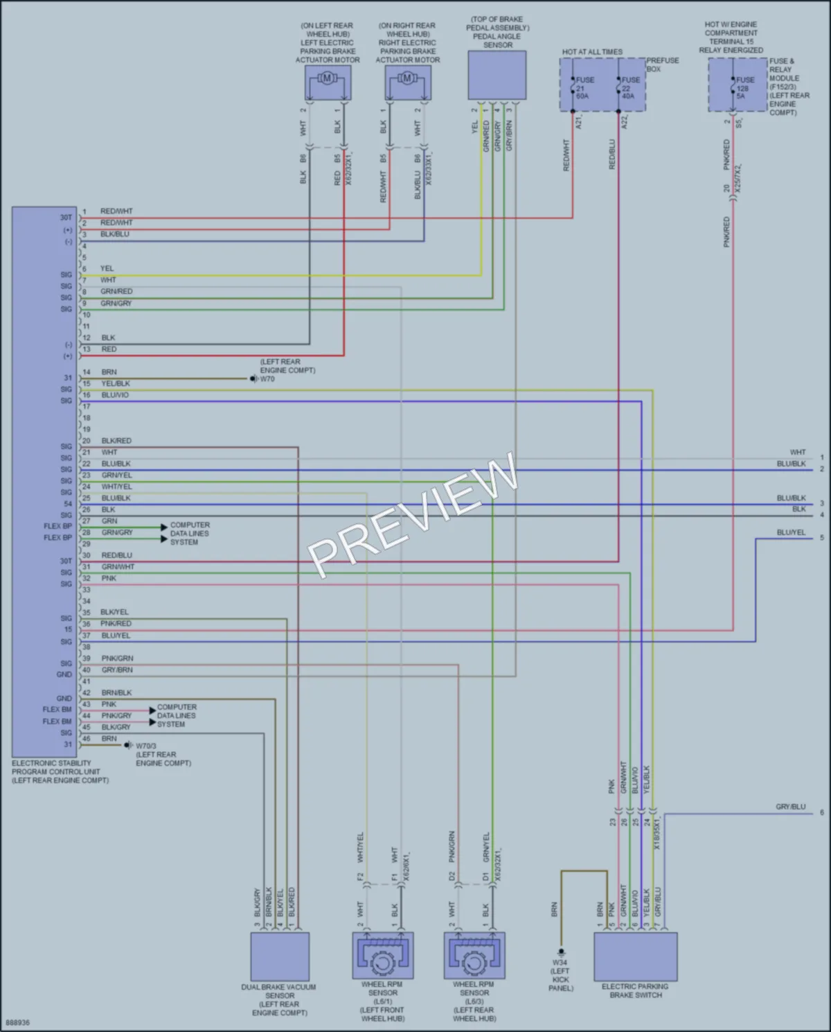 2024 MercedesBenz GLC300 Anti Lock Brakes wiring diagram preview