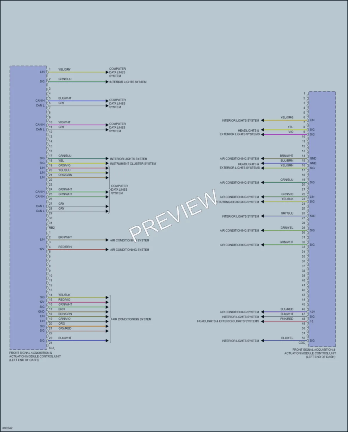 2024 MercedesBenz GLC300 Body Control Modules wiring diagram preview
