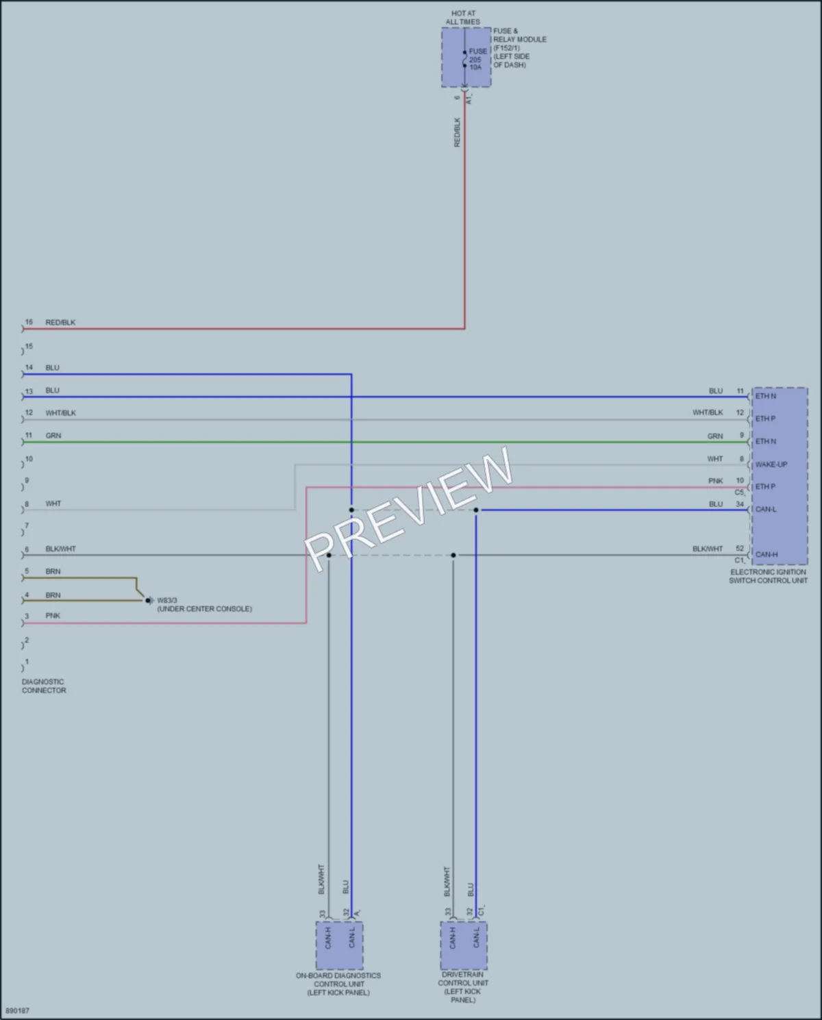 2024 MercedesBenz GLC300 Computer Data Lines wiring diagram preview