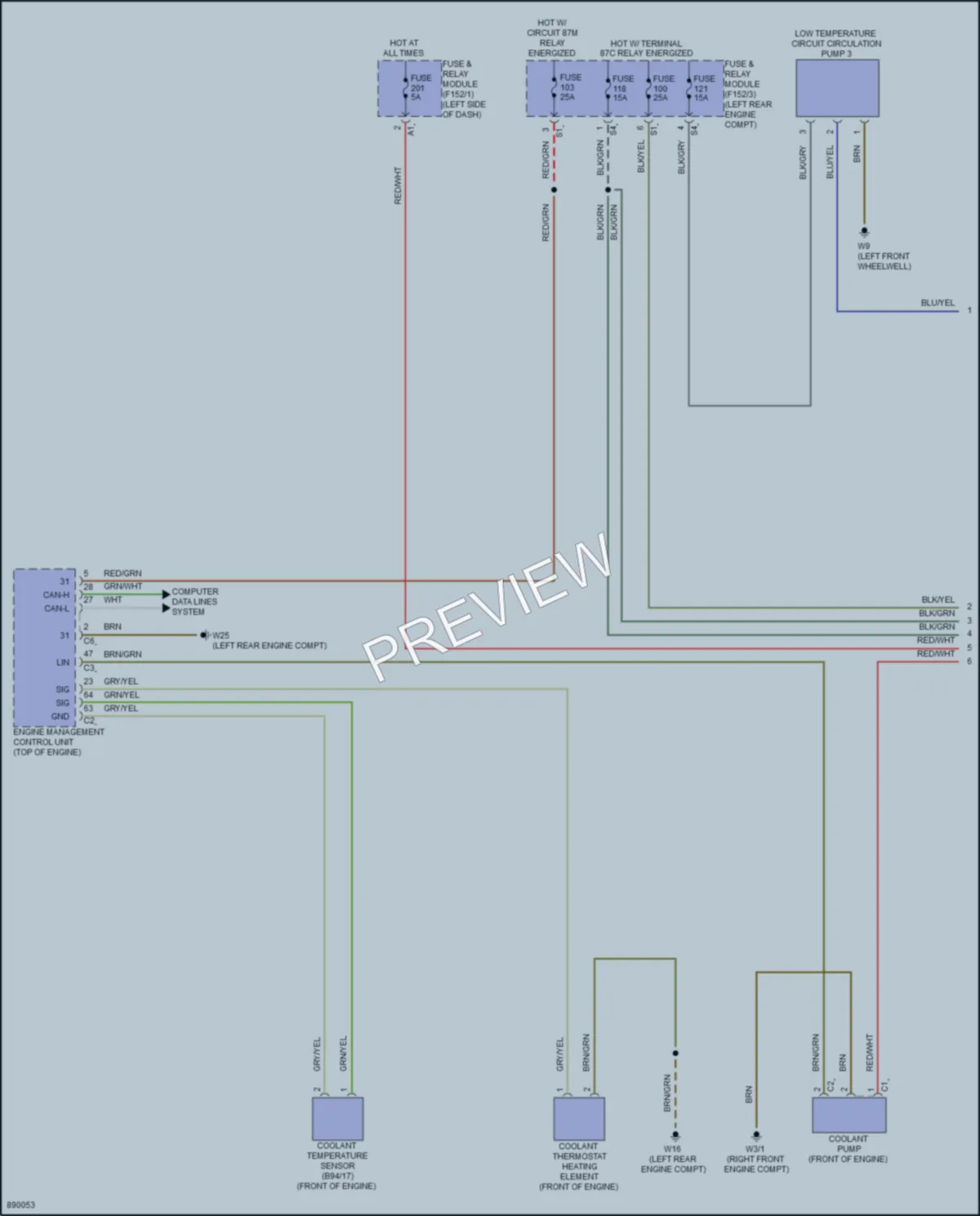 2024 MercedesBenz GLC300 Cooling Fan wiring diagram preview