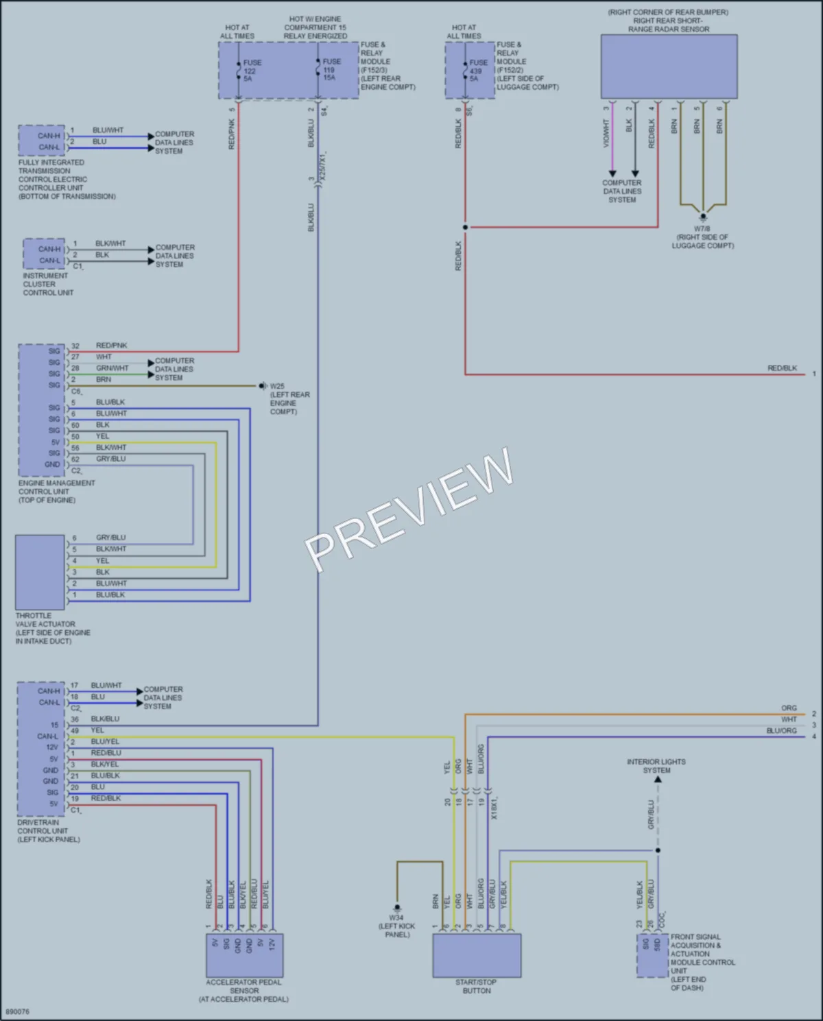 2024 MercedesBenz GLC300 Cruise Control wiring diagram preview