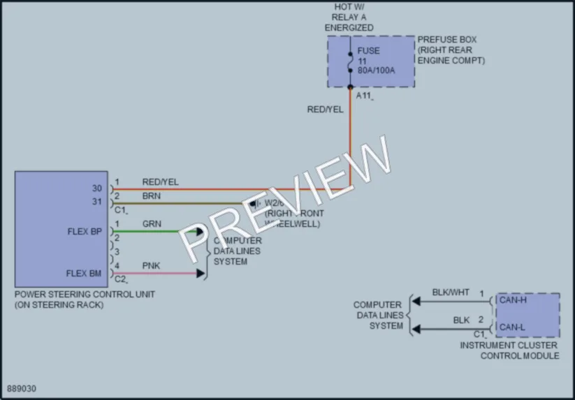 2024 MercedesBenz GLC300 Electronic Power Steering wiring diagram preview