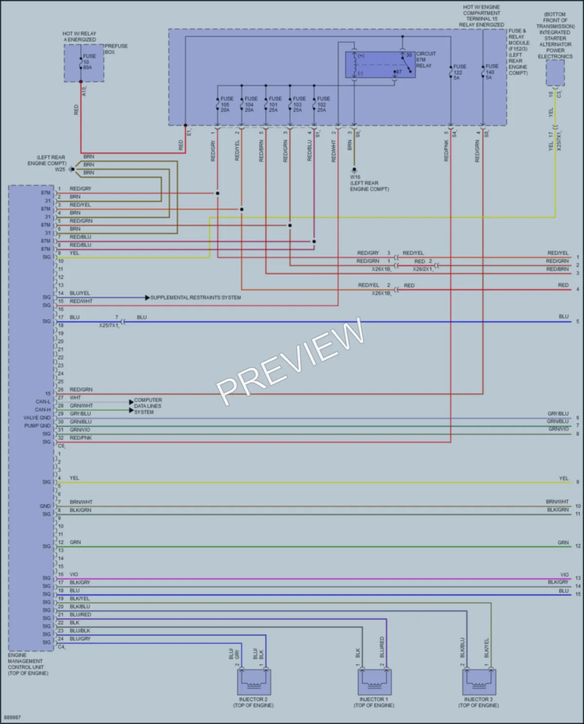 2024 MercedesBenz GLC300 Engine Performance wiring diagram preview