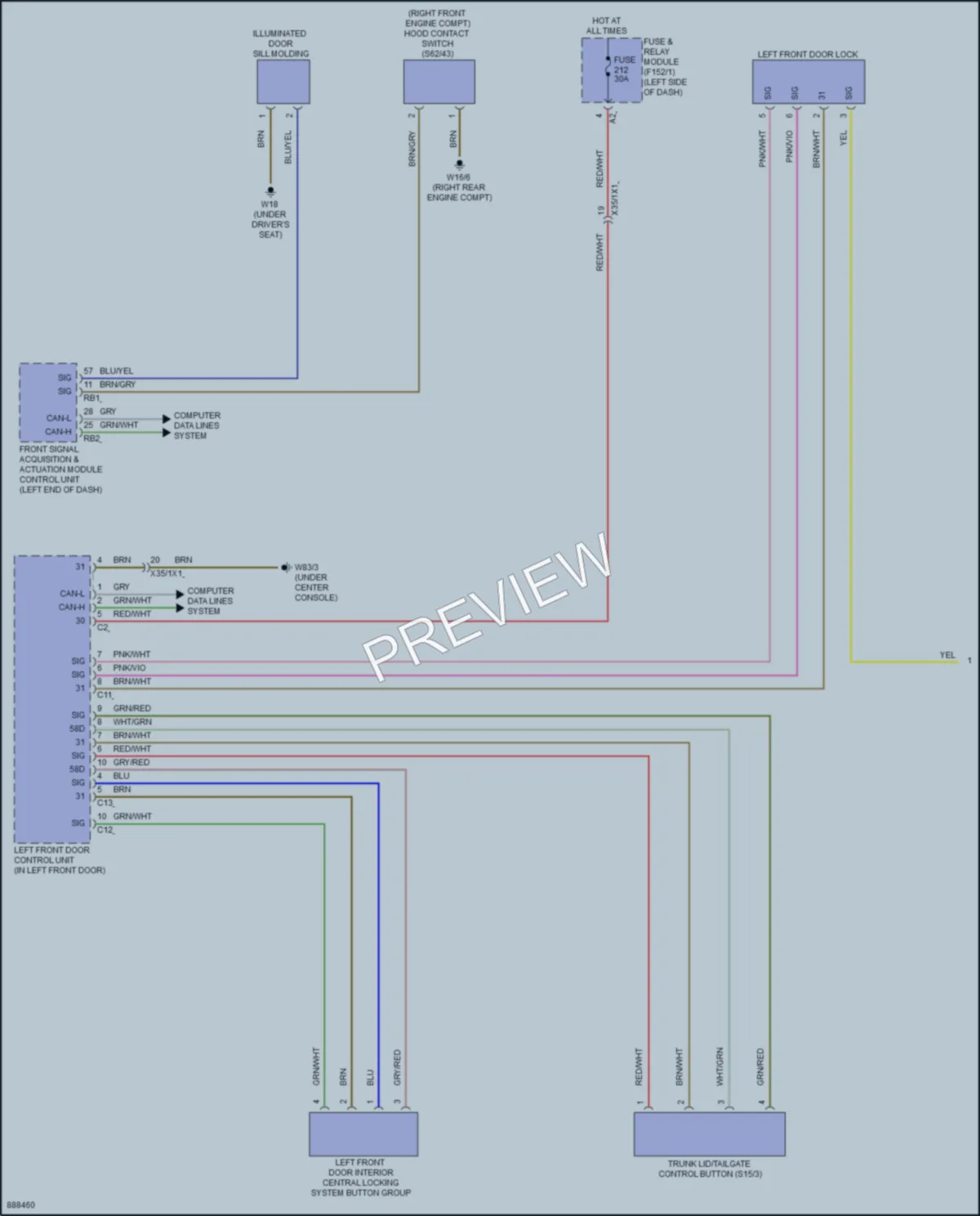 2024 MercedesBenz GLC300 Power Door Locks wiring diagram preview