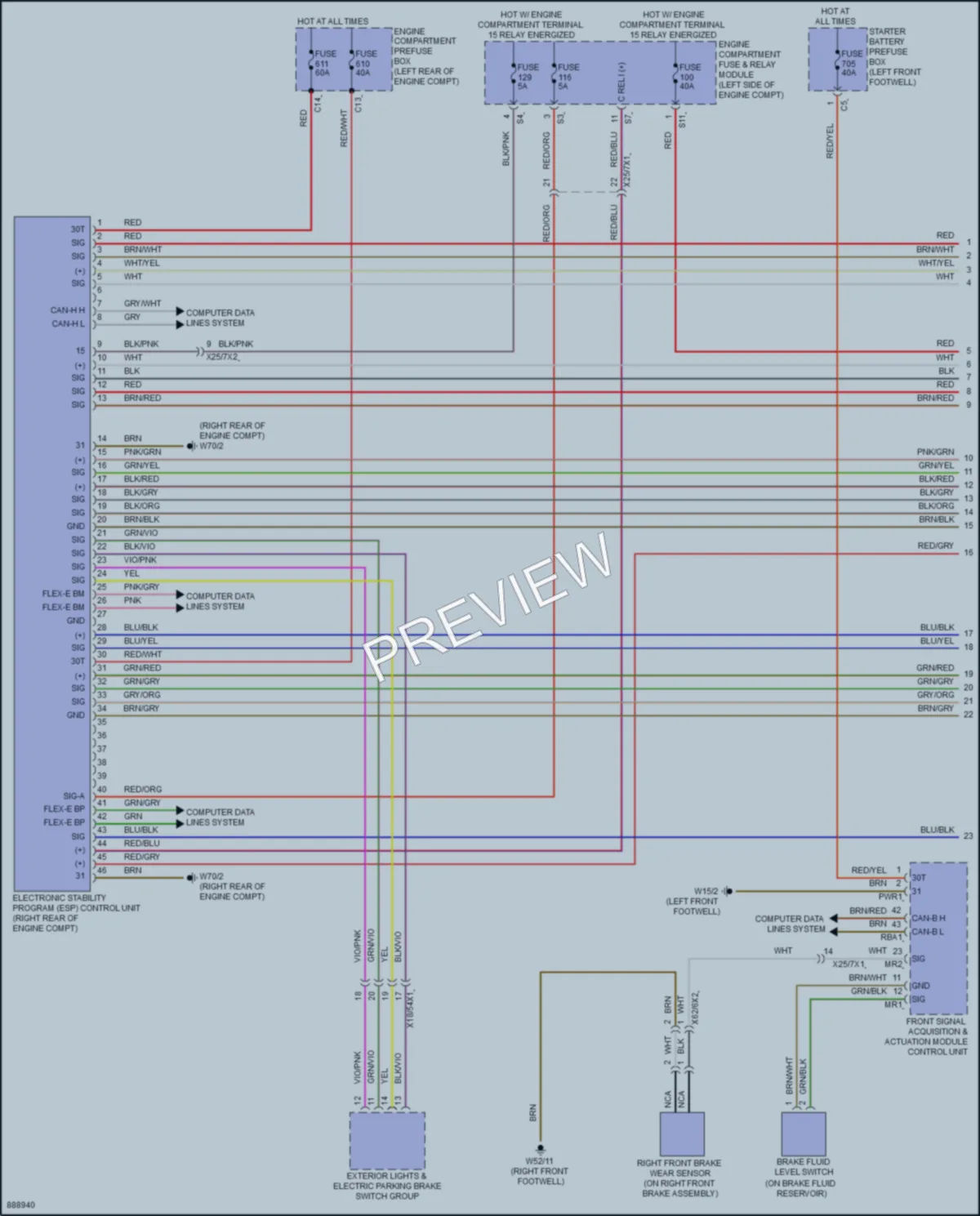 2024 MercedesBenz GLE350 Anti Lock Brakes wiring diagram preview