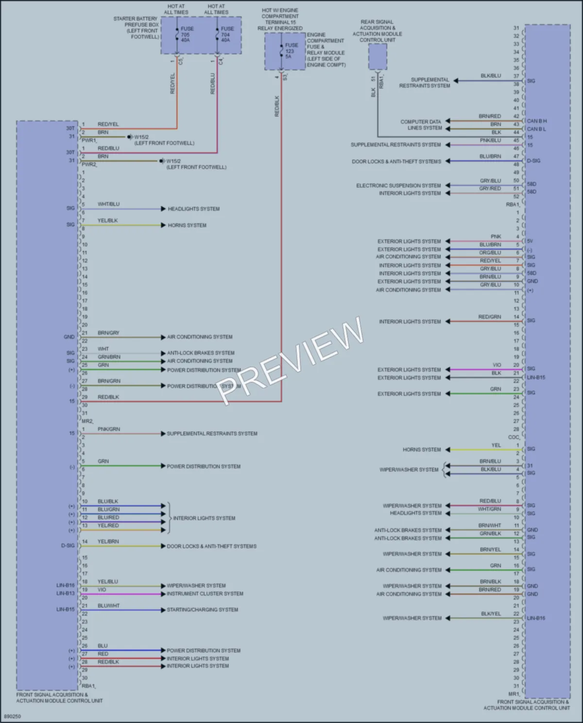 2024 MercedesBenz GLE350 Body Control Modules wiring diagram preview