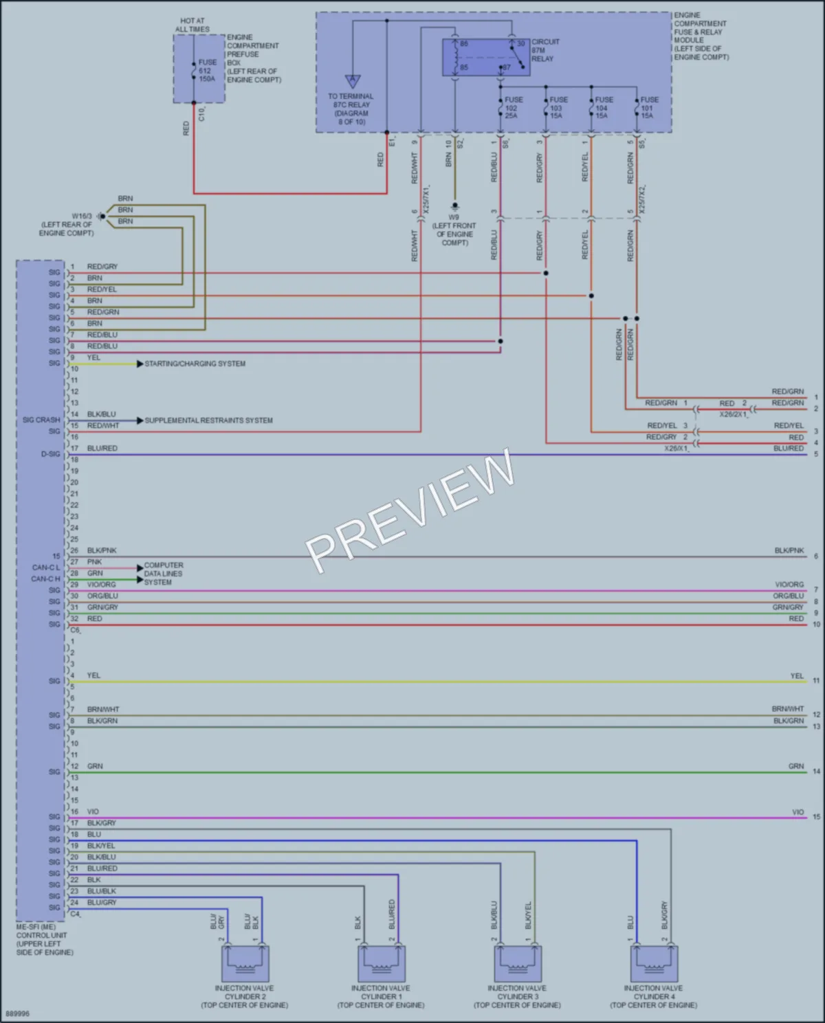 2024 MercedesBenz GLE350 Engine Performance wiring diagram preview