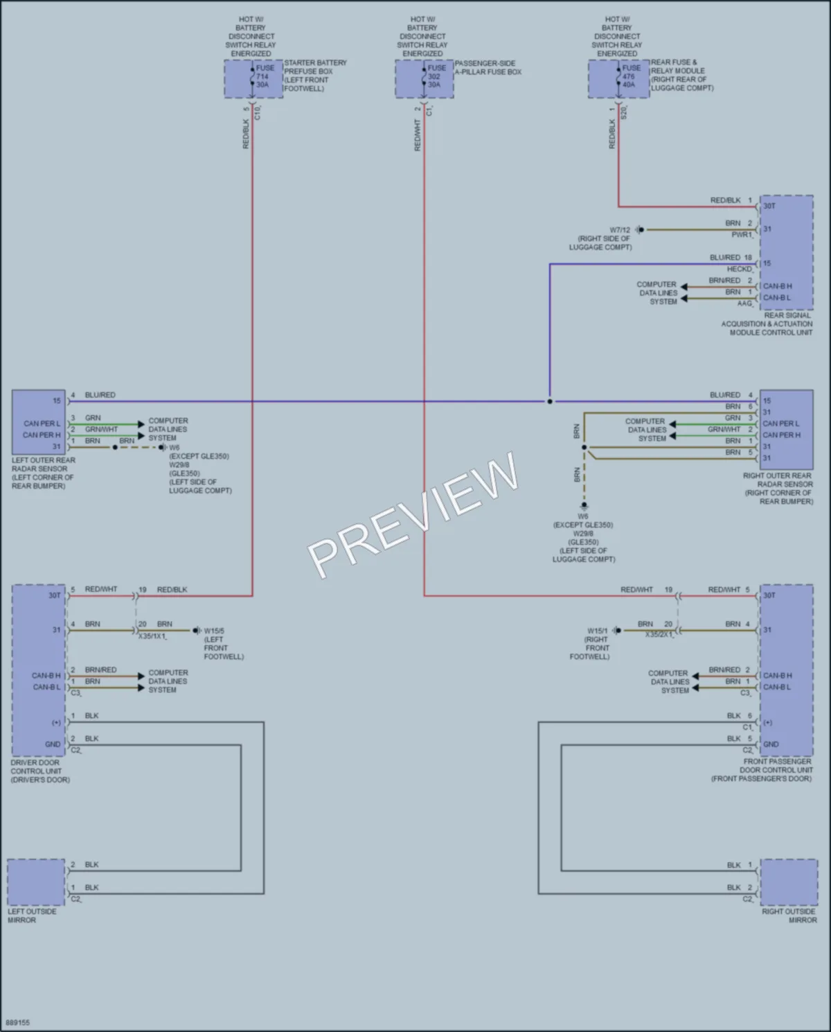 2024 MercedesBenz GLE350 Navigation wiring diagram preview