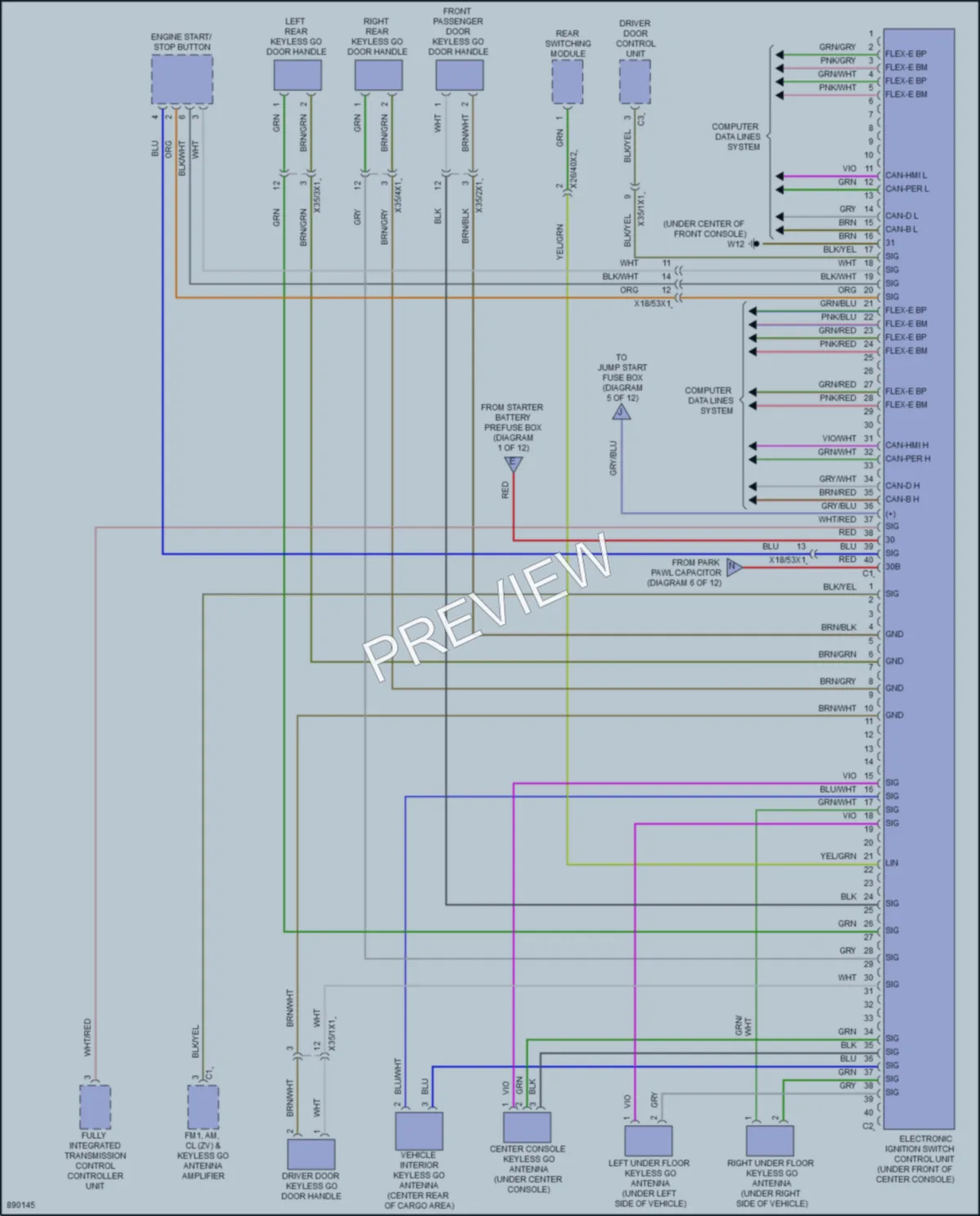 2024 MercedesBenz GLE350 Power Distribution wiring diagram preview