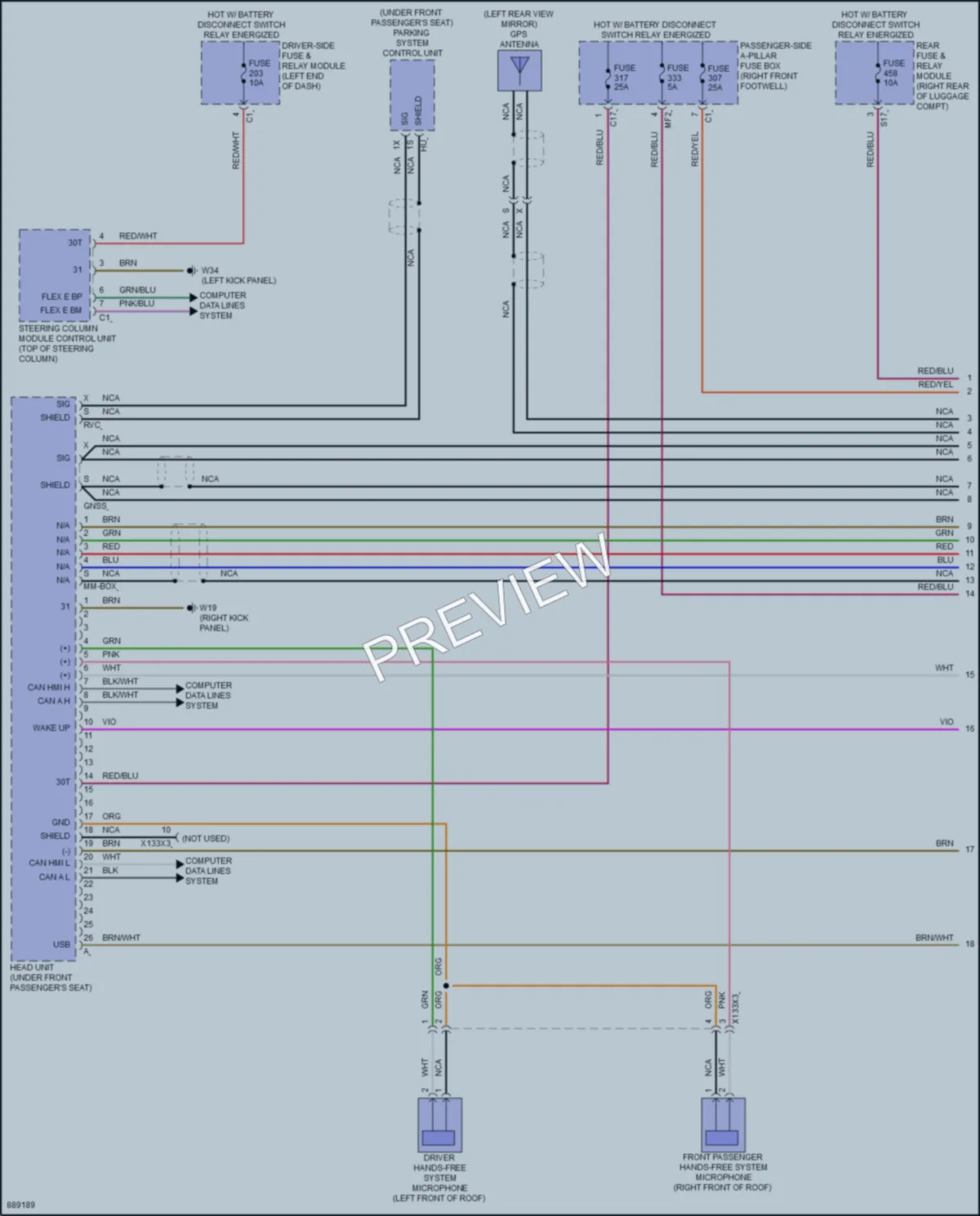 2024 MercedesBenz GLE350 Radio wiring diagram preview