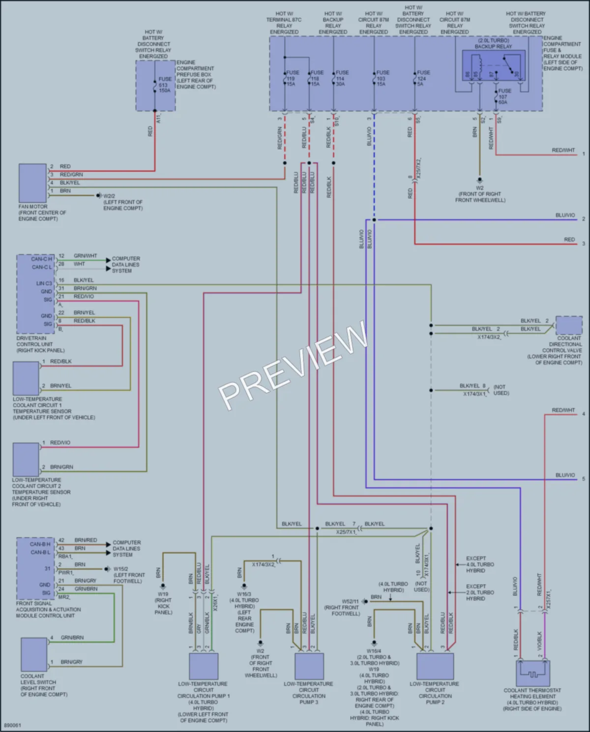 2024 MercedesBenz GLE450 Cooling Fan wiring diagram preview