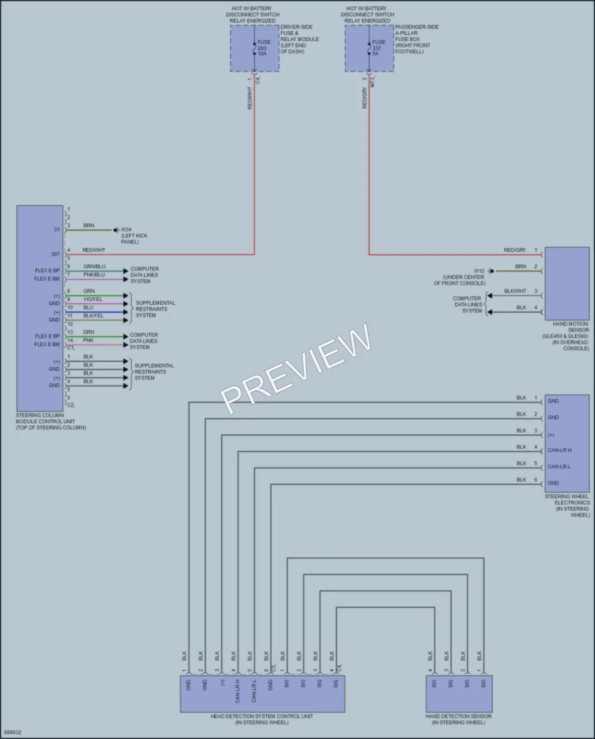 2024 MercedesBenz GLE580 Electronic Power Steering wiring diagram preview