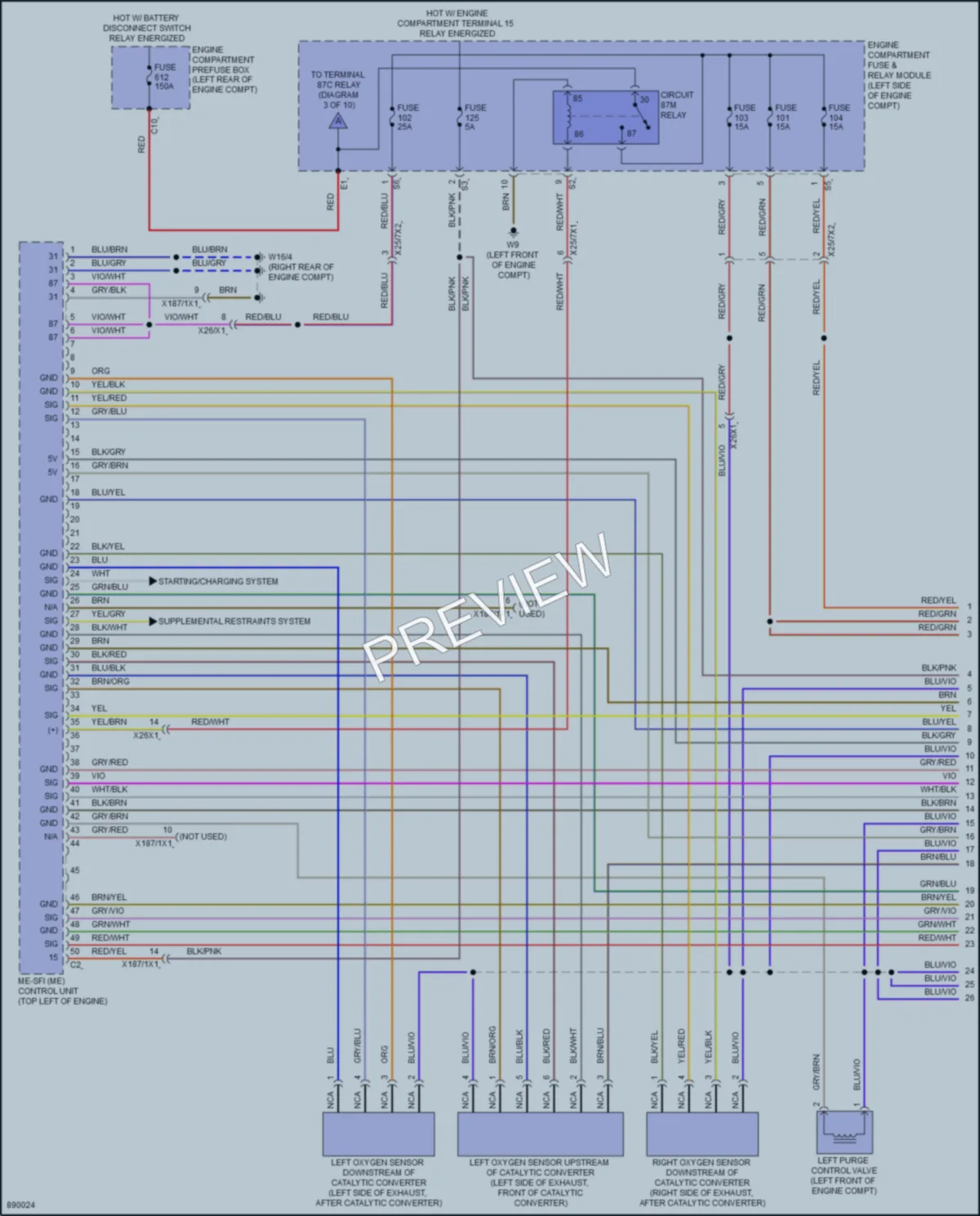2024 MercedesBenz GLE580 Engine Performance wiring diagram preview