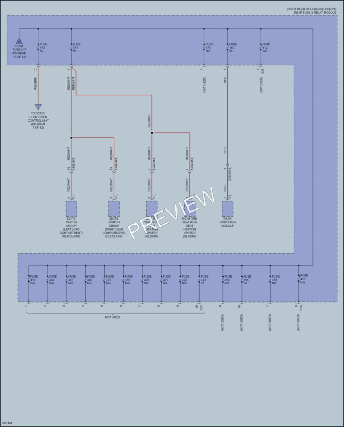 2024 MercedesBenz GLE580 Power Distribution wiring diagram preview