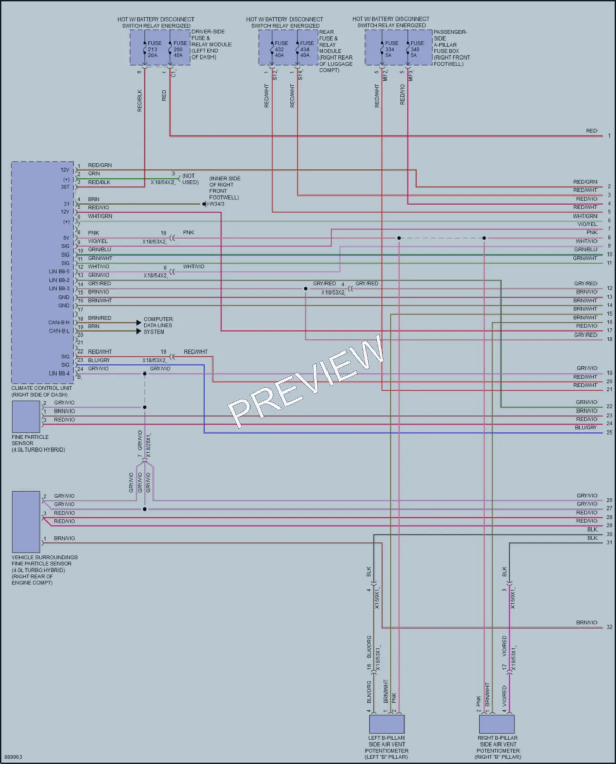 2024 MercedesBenz GLS450 Air Conditioning wiring diagram preview