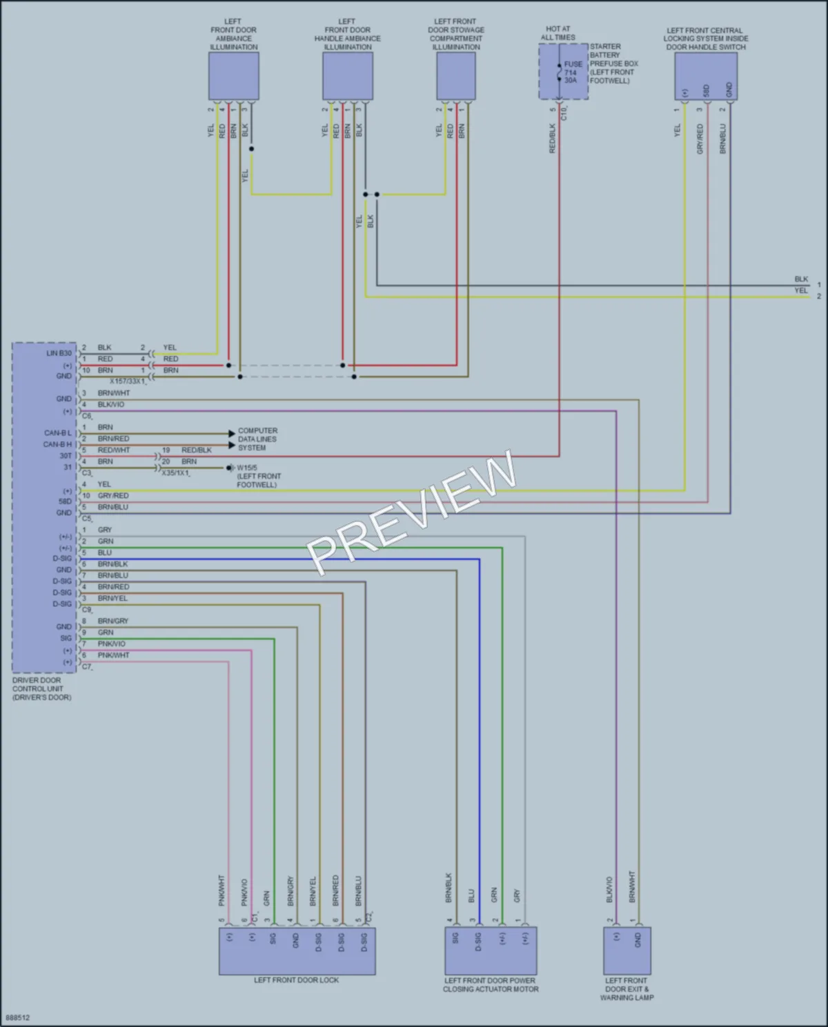 2024 MercedesBenz GLS450 Anti Theft wiring diagram preview