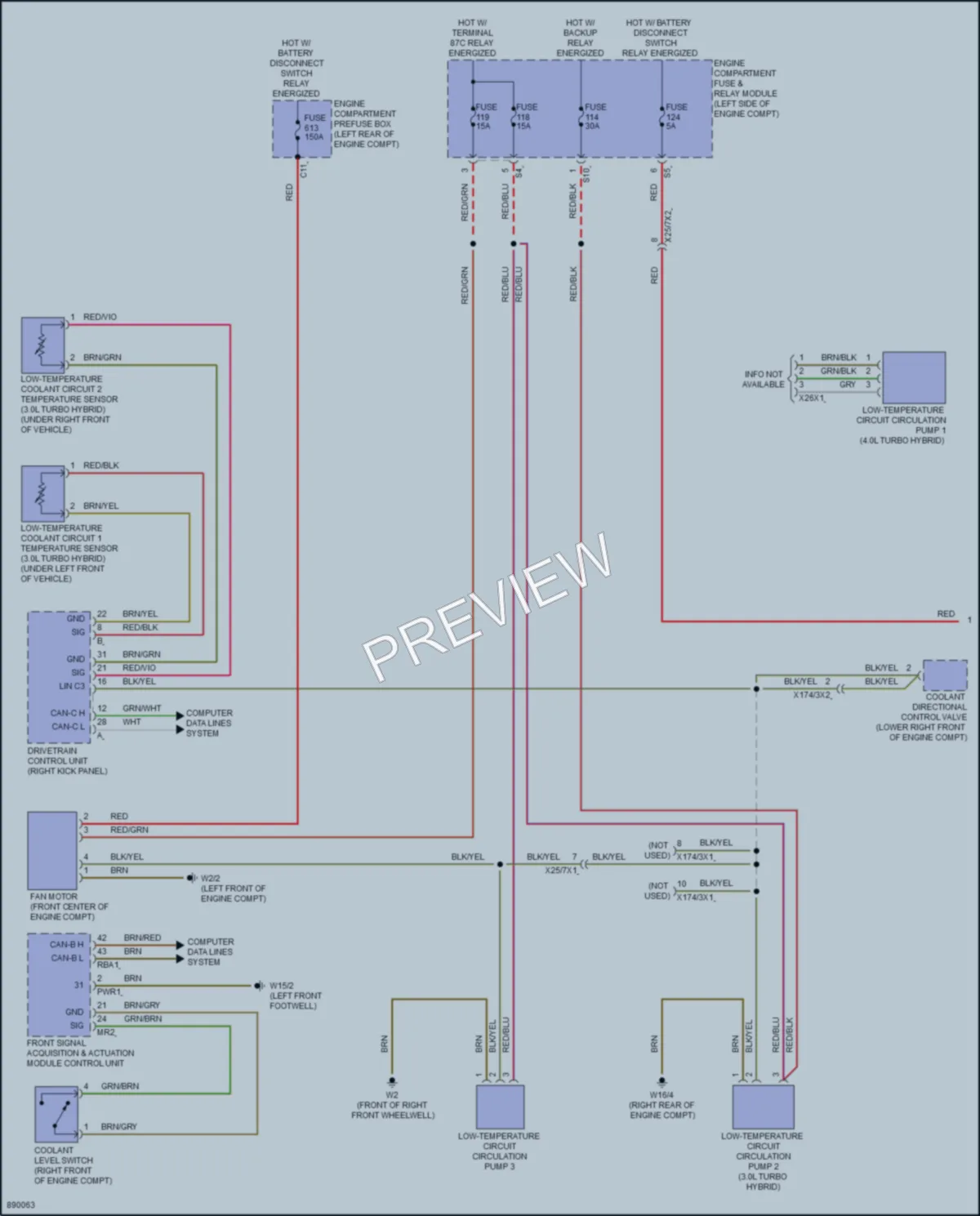 2024 MercedesBenz GLS450 Cooling Fan wiring diagram preview