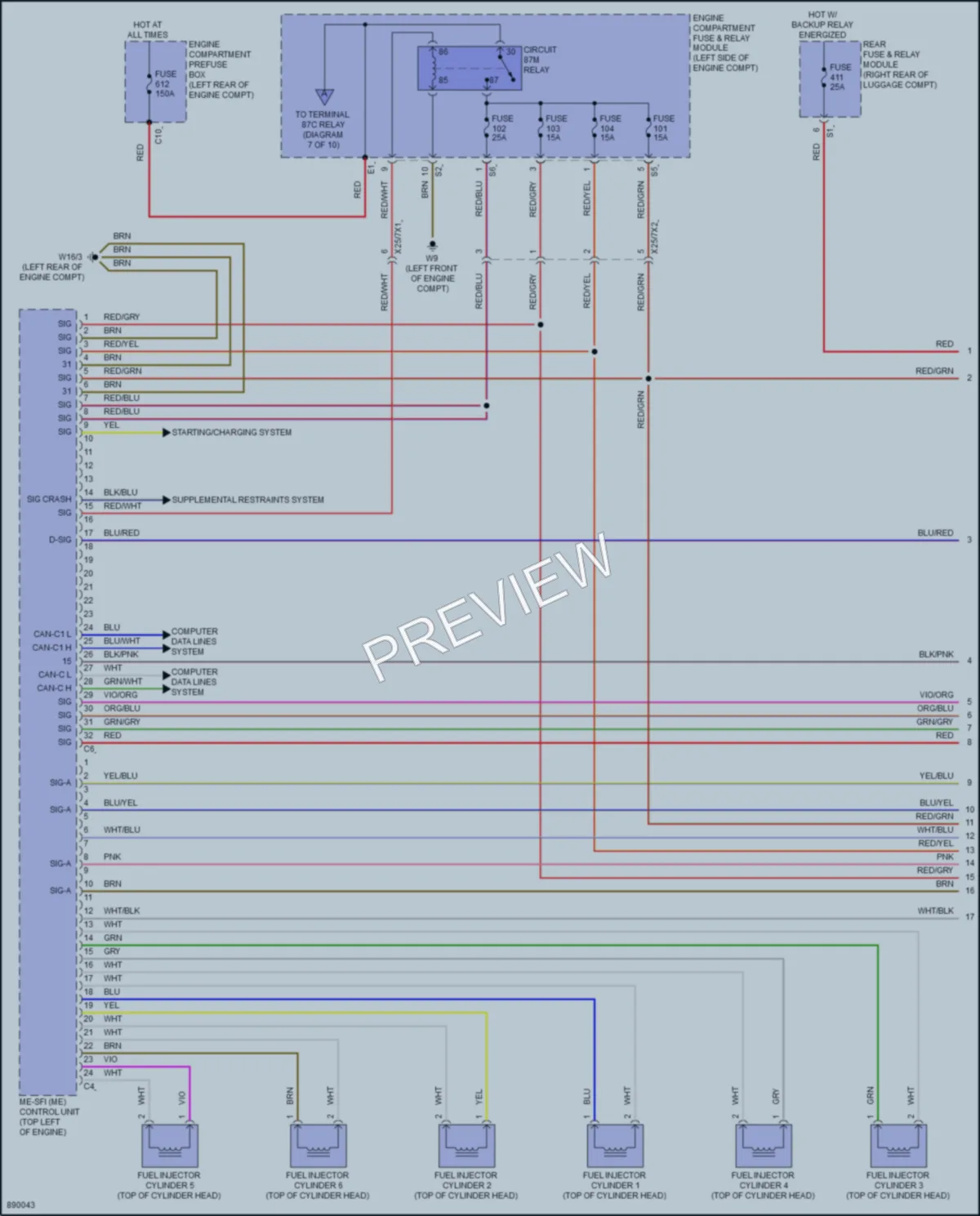 2024 MercedesBenz GLS450 Engine Performance wiring diagram preview